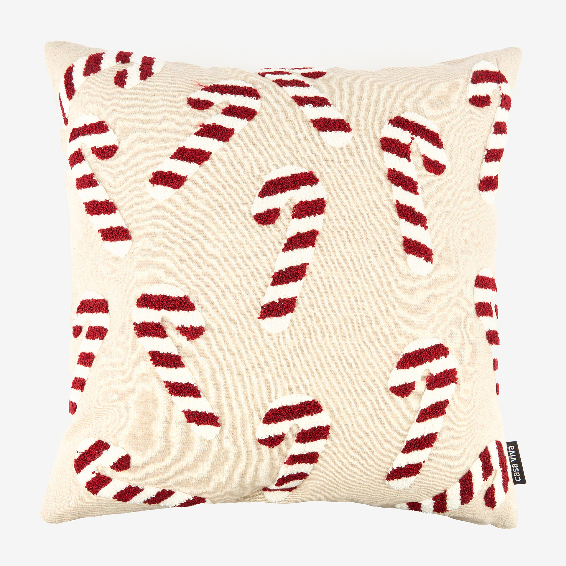 Funda de coj&iacute;n Bastones de caramelo Navidad 45x45cm