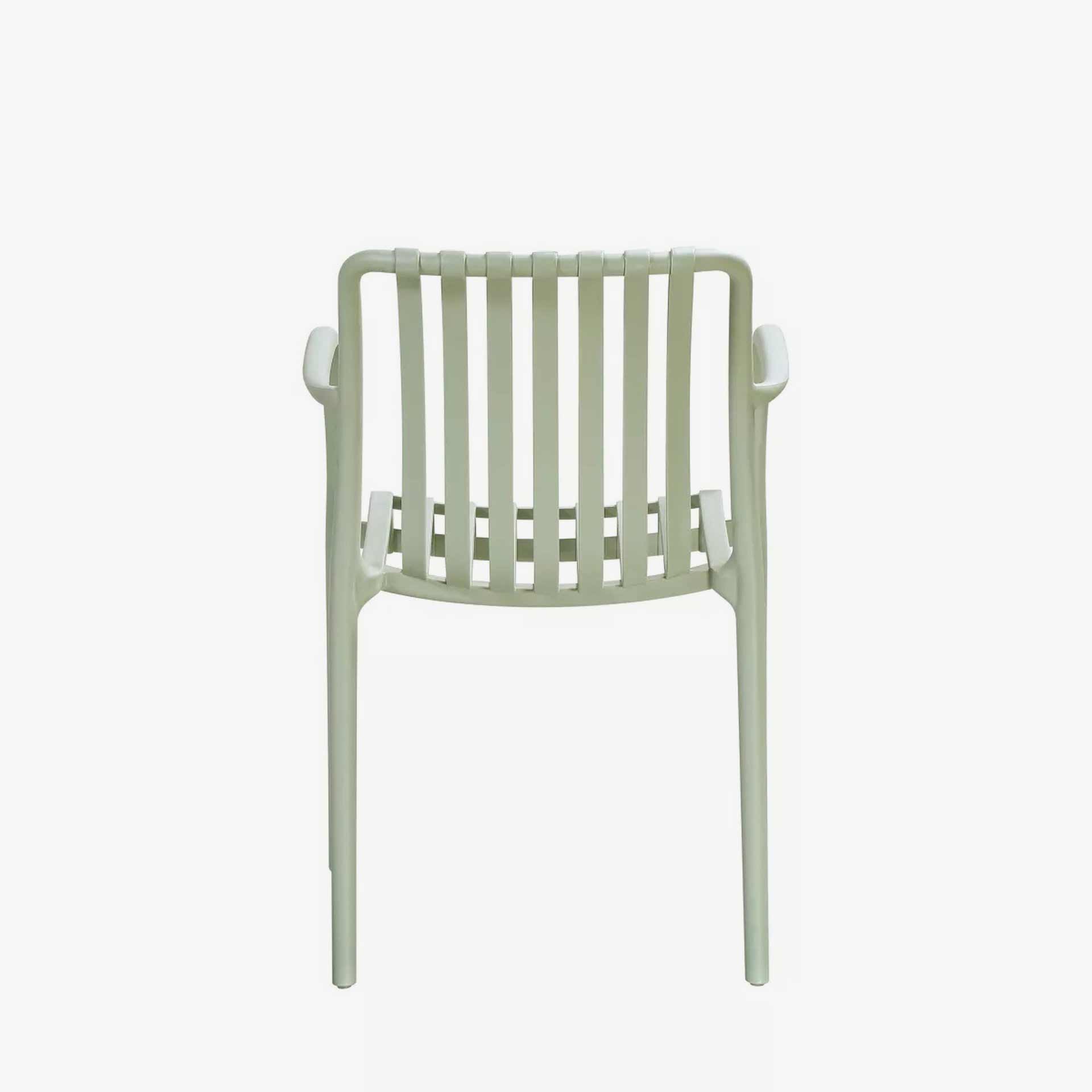 Silla de jard&iacute;n apilable de polipropileno verde Happel 59x55x81cm