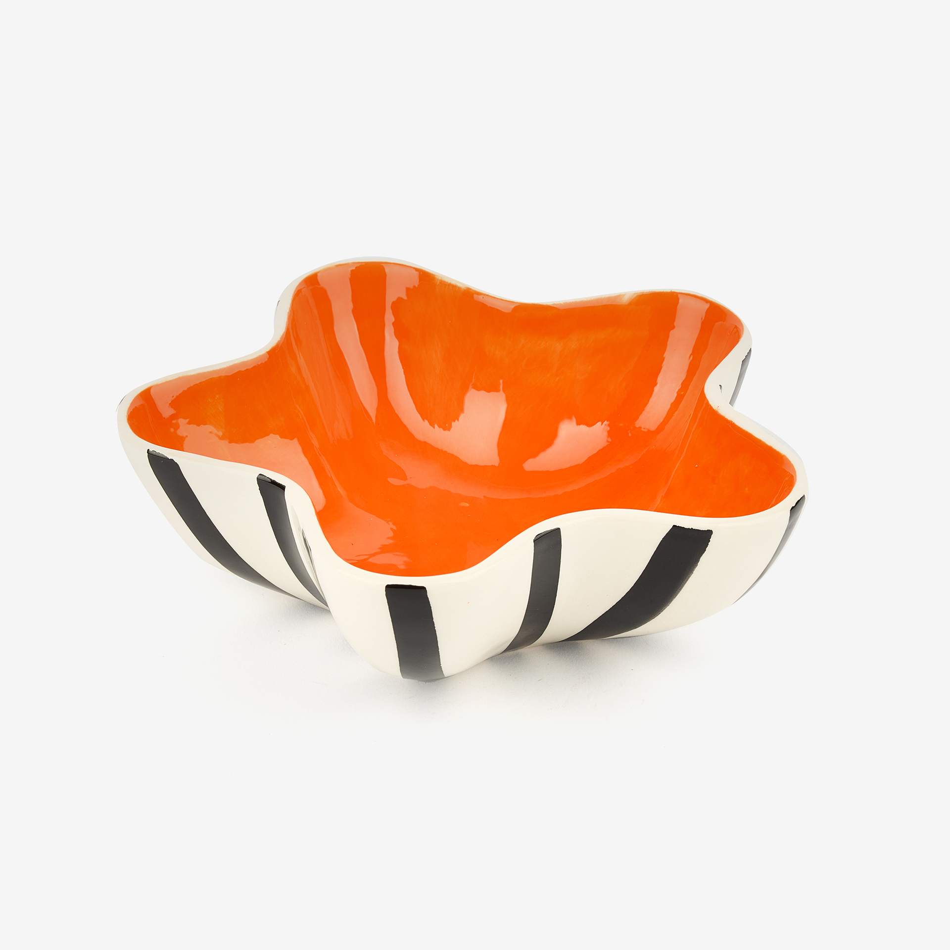 Centro de mesa de cerámica rayas Gadiel