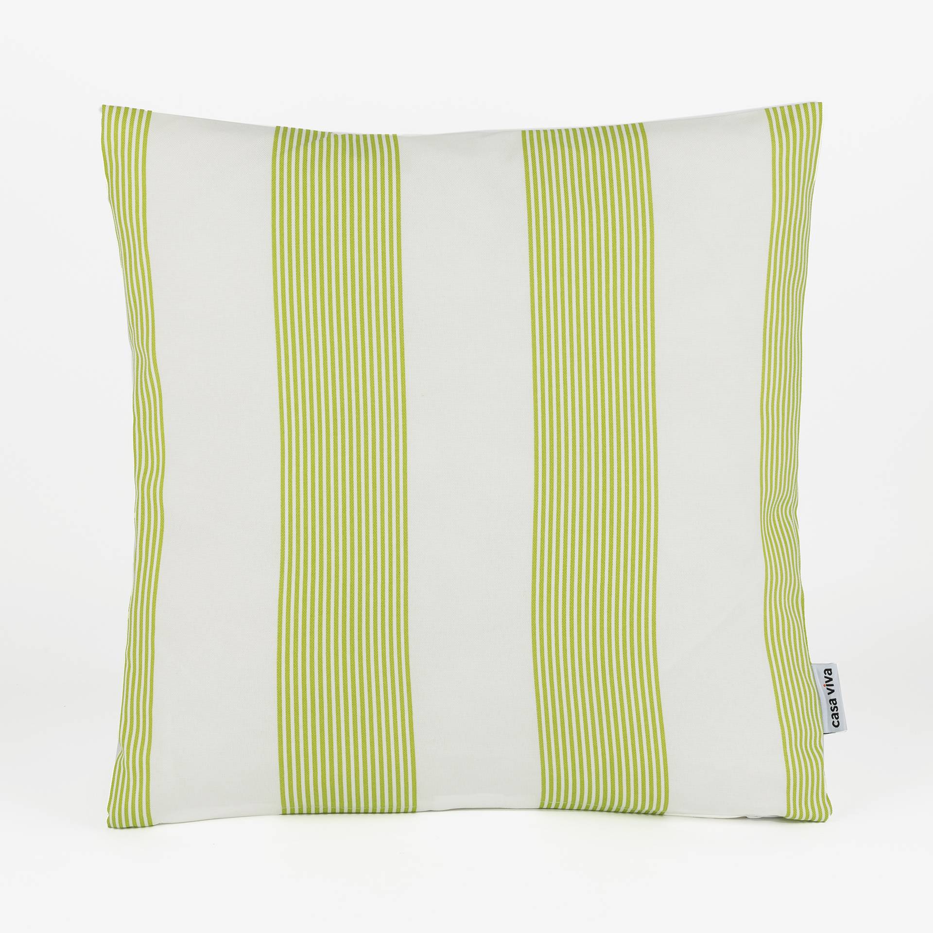 Cojín de exterior rayas verdes 43x43cm