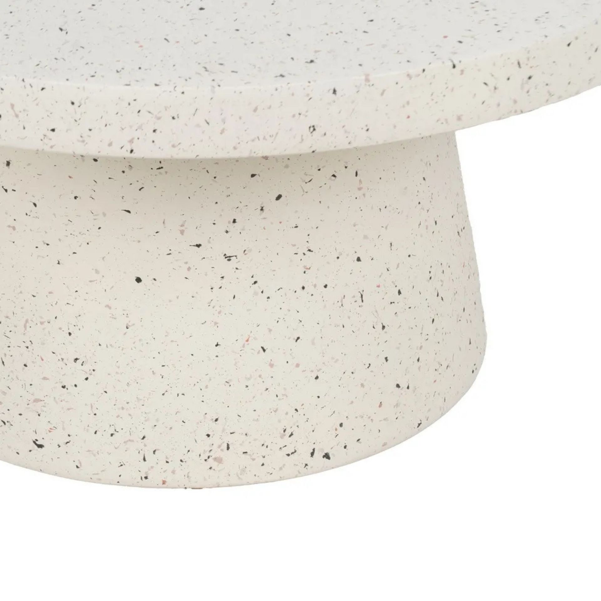 Mesa de centro de fibra de magnesio blanca Milo Ø80x38cm