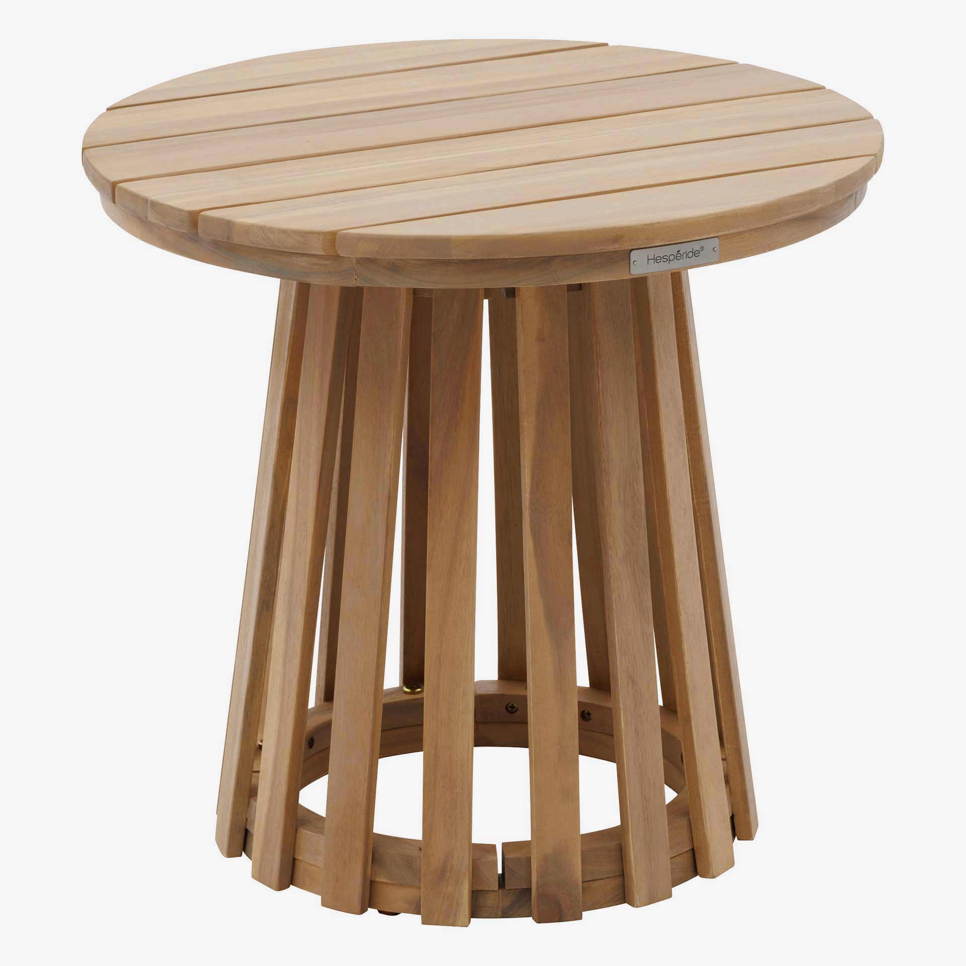 Mesa auxiliar de jard&iacute;n de madera de acacia Osnik &Oslash;50x47cm