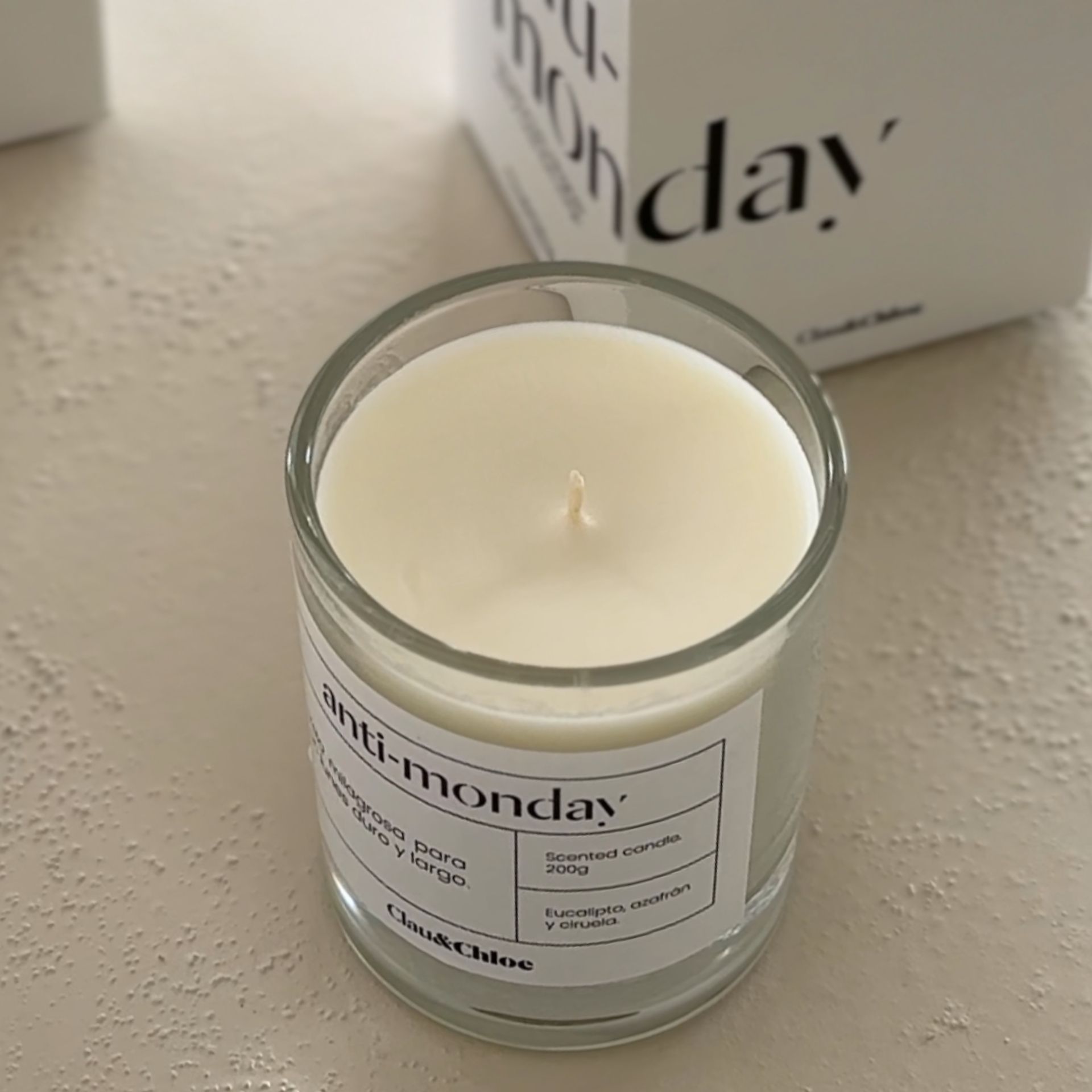 Vela aromática Anti-Monday 200g Ø9x10cm Clau&Chloe