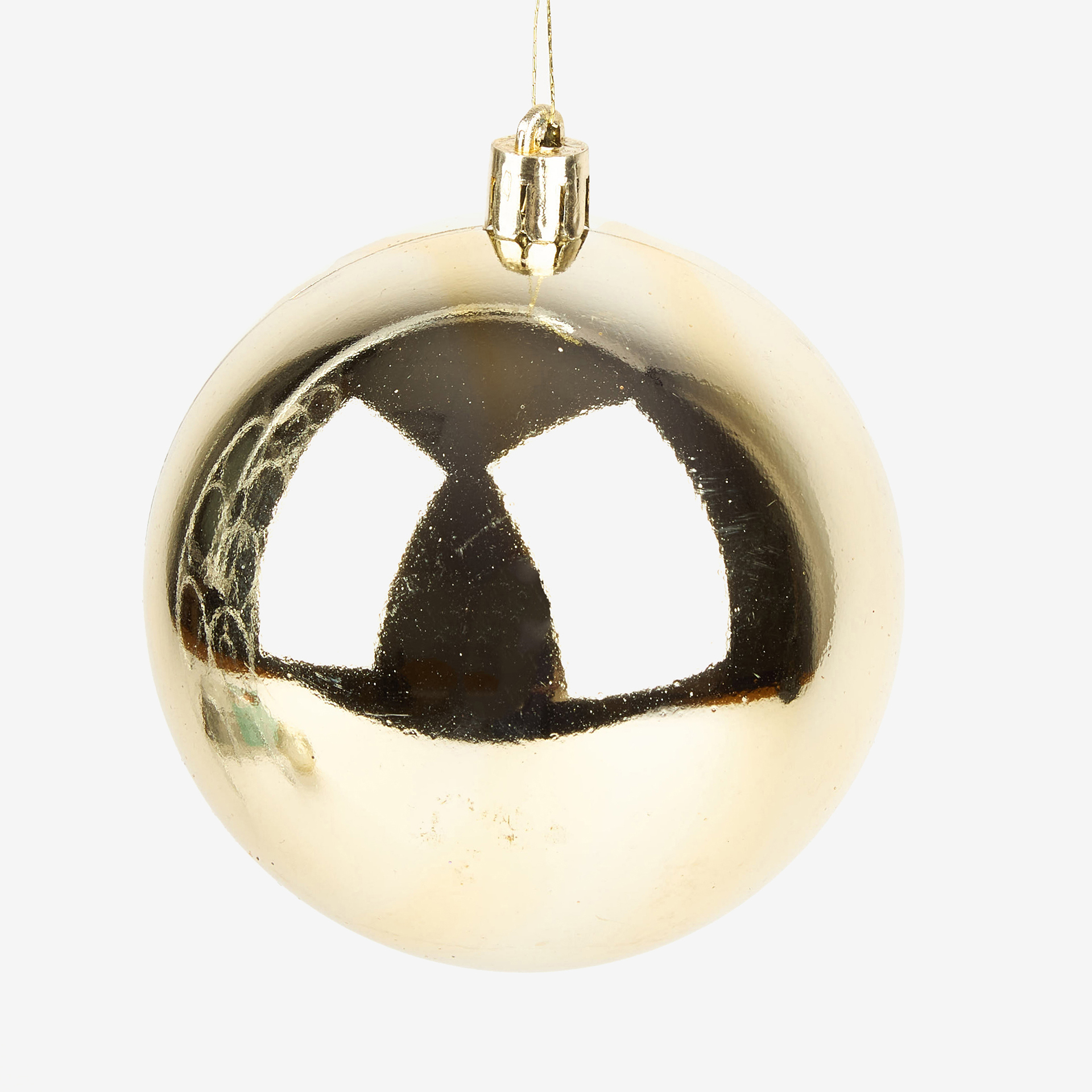 Set de 6 bolas decorativas doradas Ø8cm