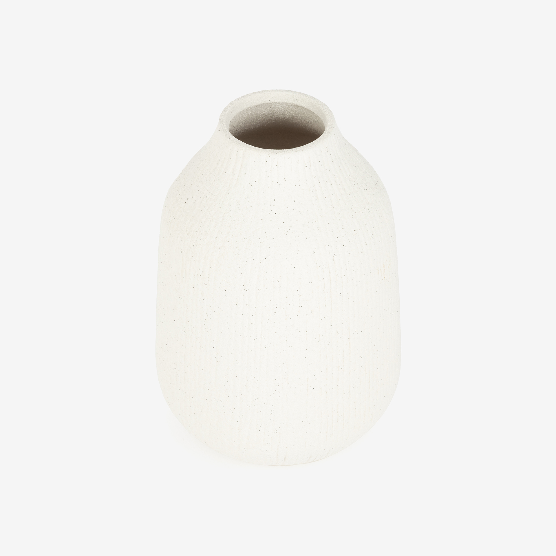 Jarrón de cerámica blanca Ø16x22,5cm