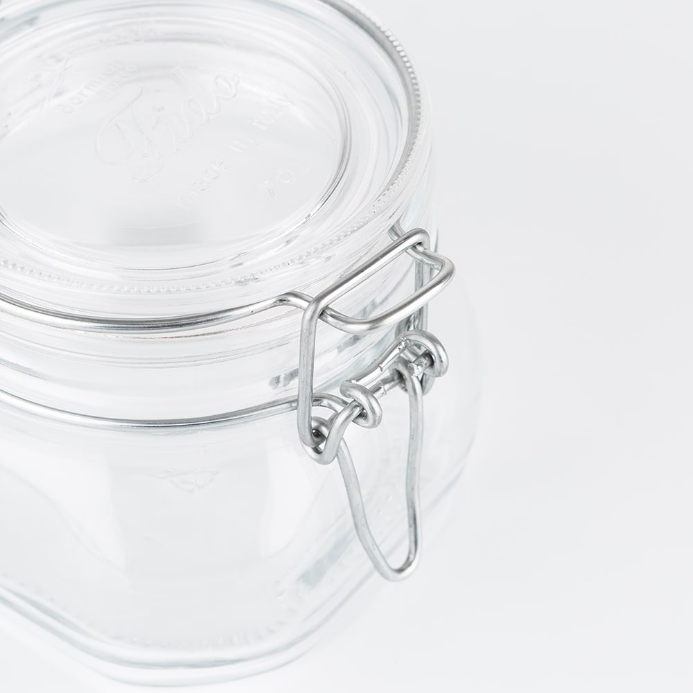 Bote de cristal hermético pequeño