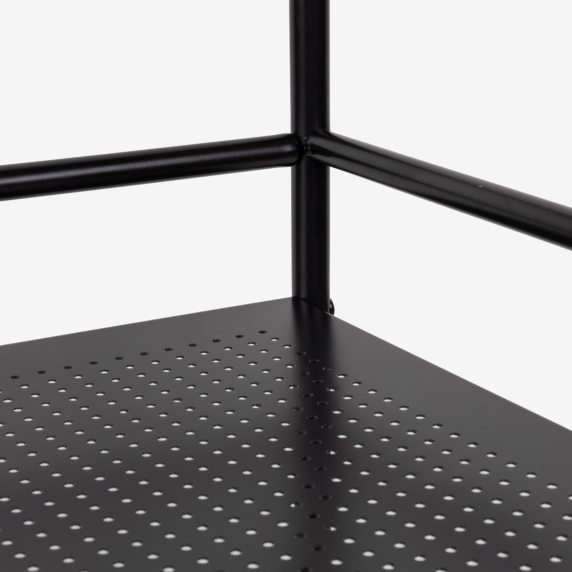 Carro de ba&ntilde;o negro de metal Silas 39x32x71cm