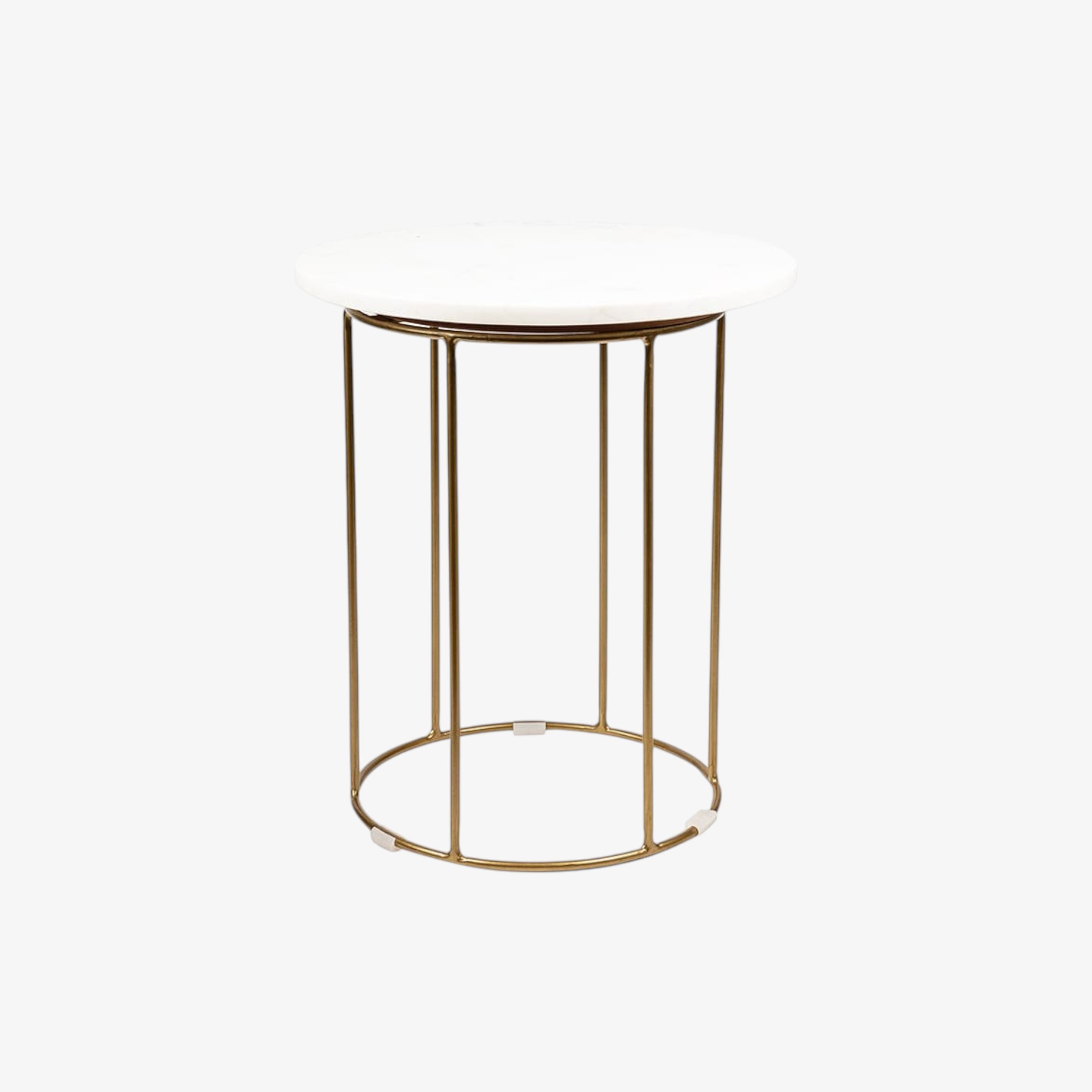 Mesa auxiliar de m&aacute;rmol Delhi &Oslash;40x45cm Clau&Chloe