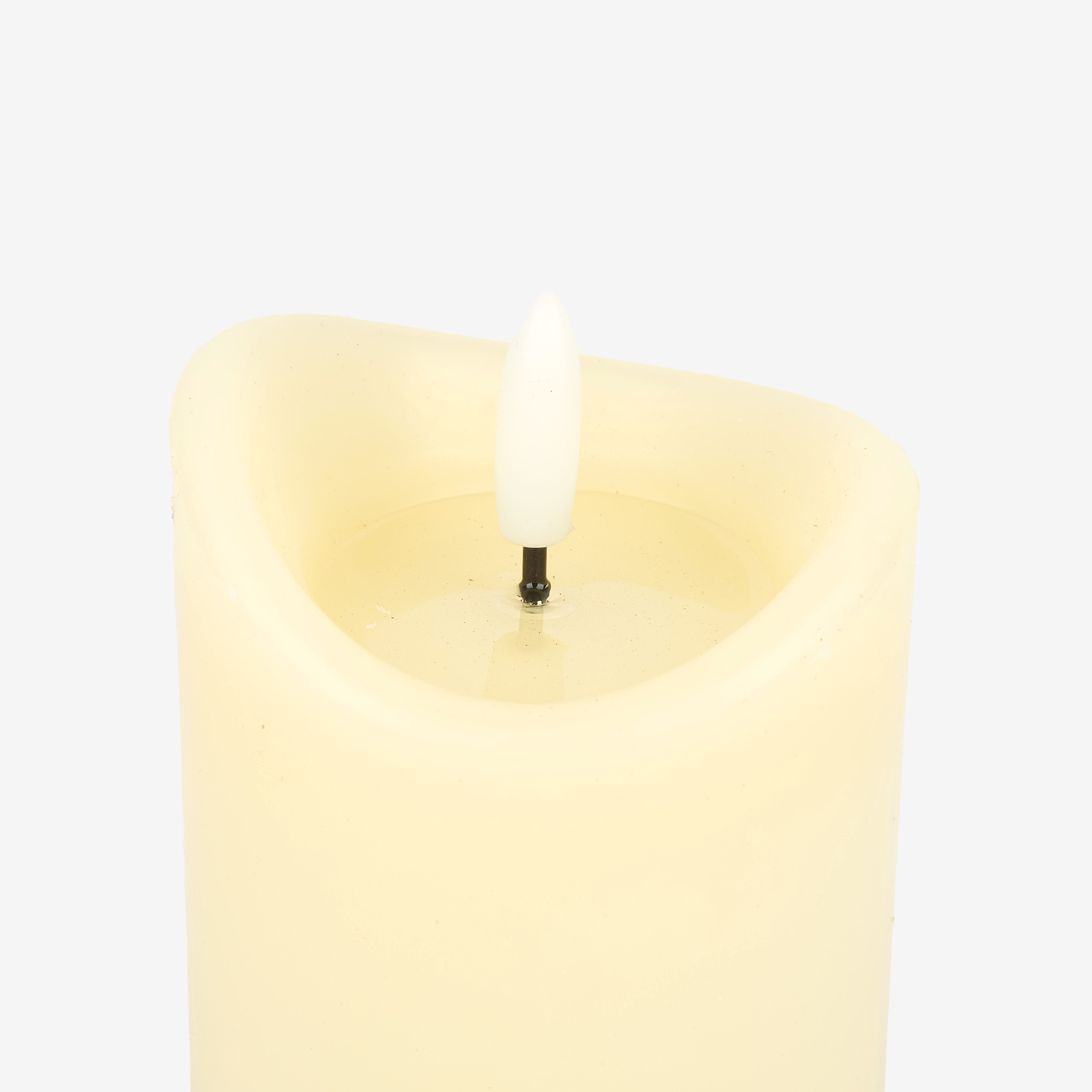 Vela decorativa LED beige Ø7x10cm