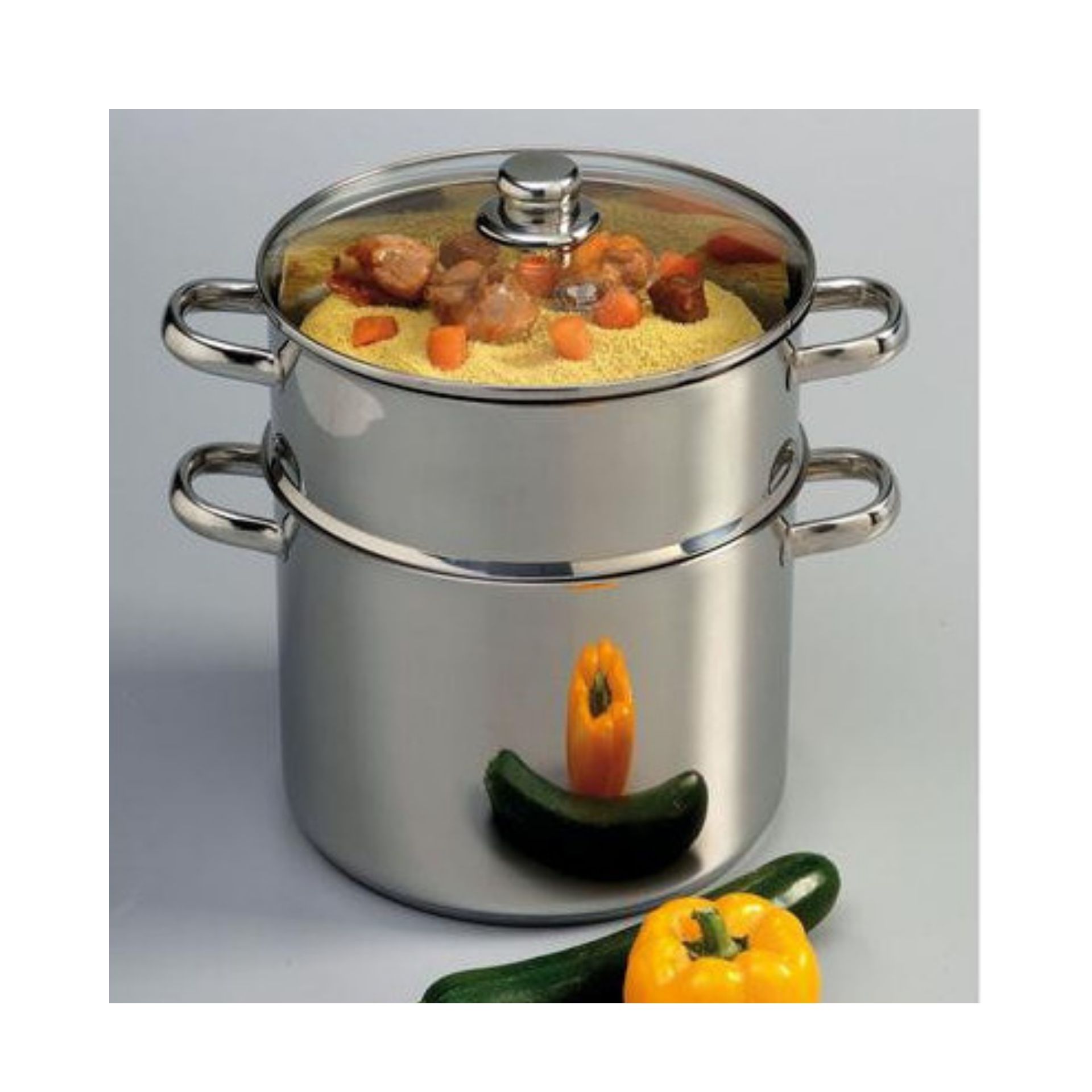 Olla para cocción al vapor de acero inoxidable Ø23cm, 8L