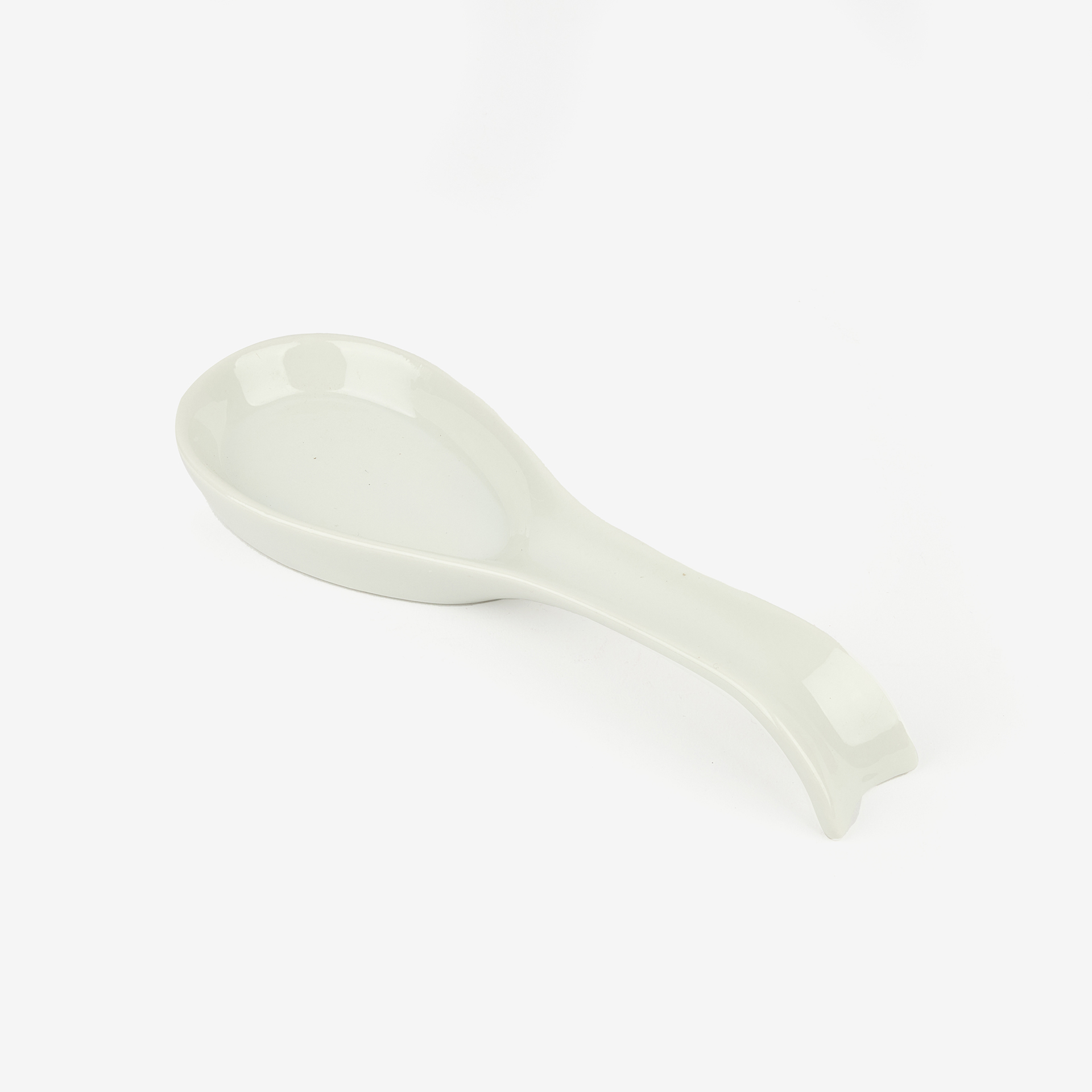 Reposacucharas de porcelana blanca