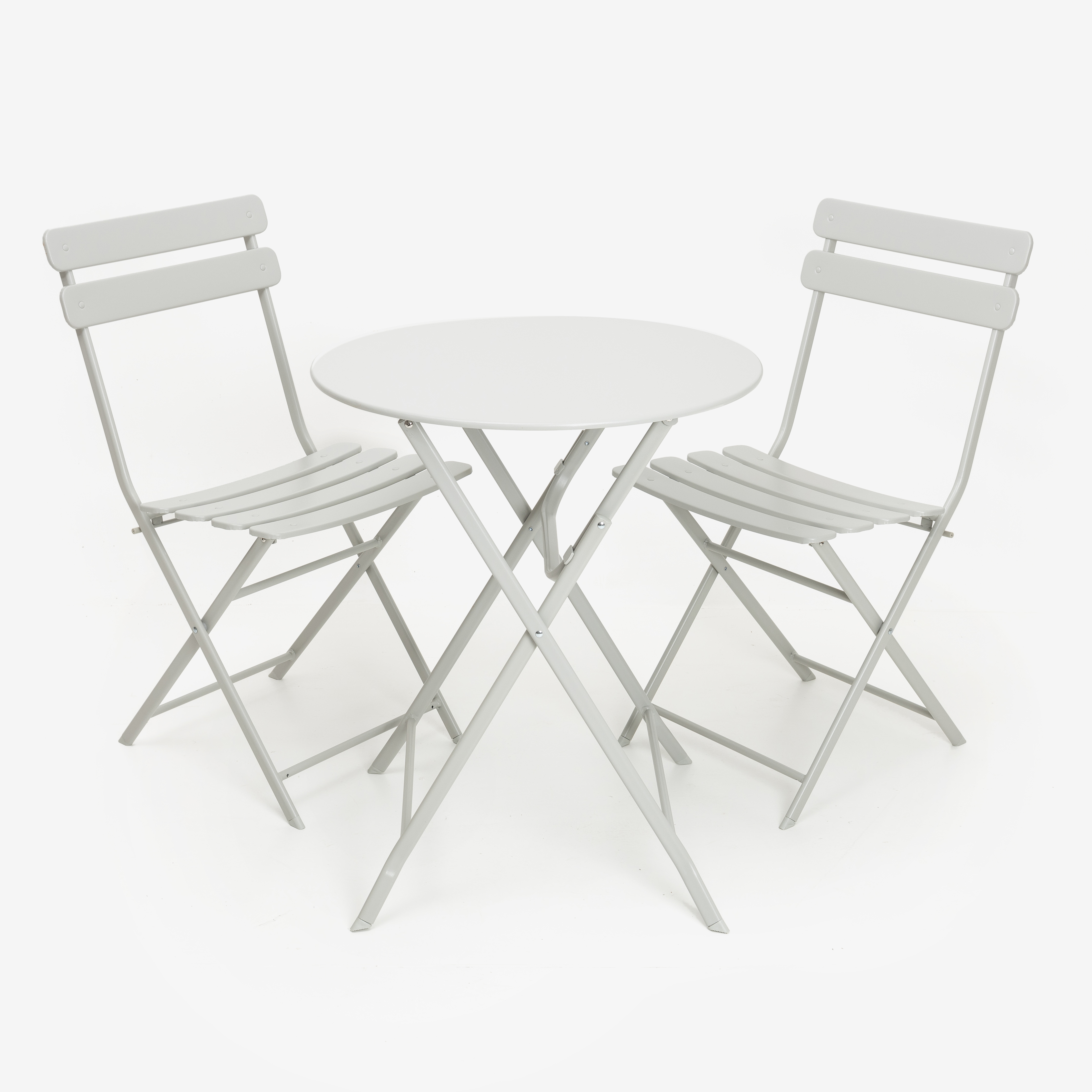 Silla de jardín plegable de metal gris Bistro 40x38x90cm