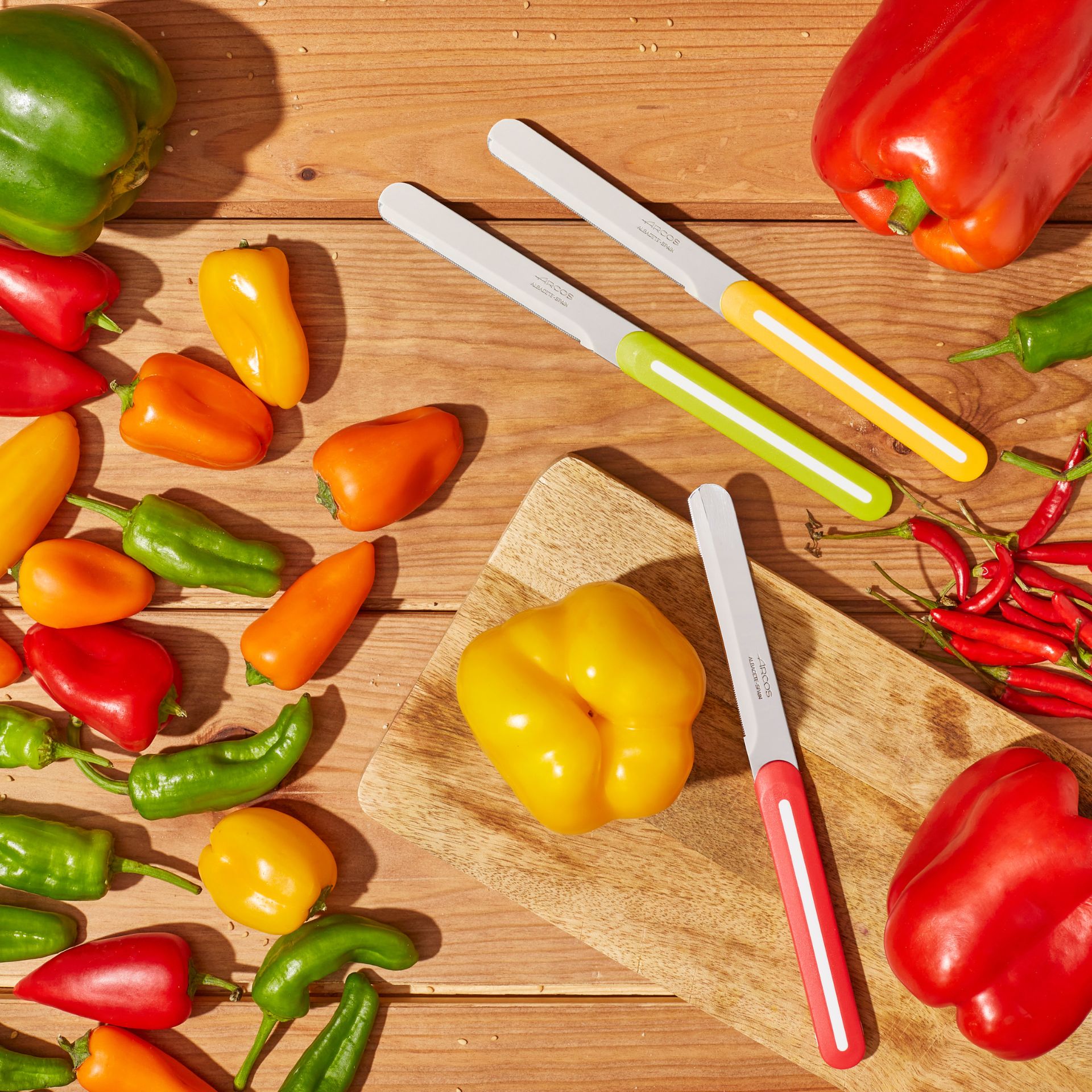 Cuchillo de cocina de acero inoxidable verde 21,5cm - Arcos