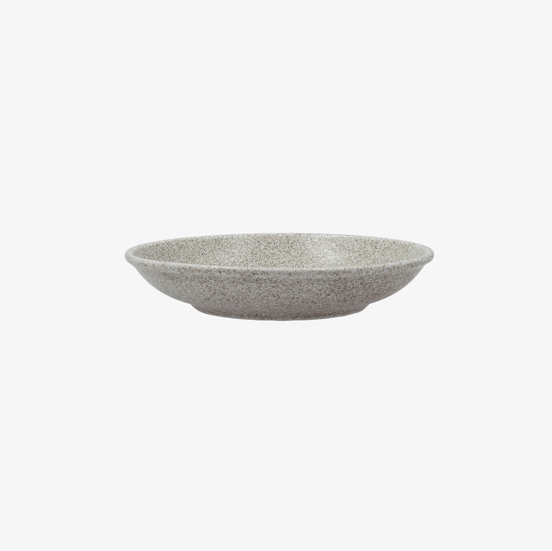 Plato hondo gris efecto piedra de porcelana Travertin &Oslash;20cm