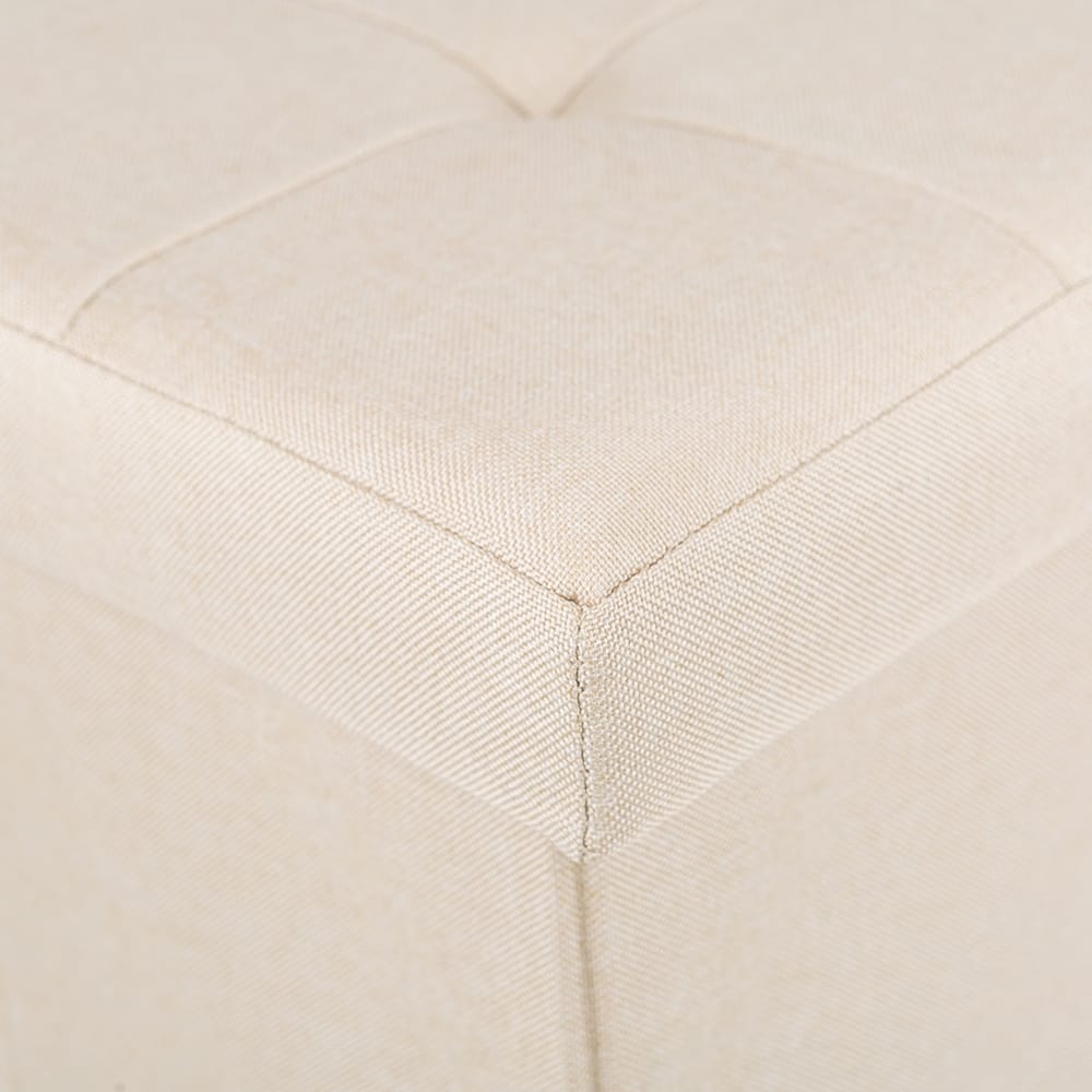 Puf con almacenaje beige 38x38cm