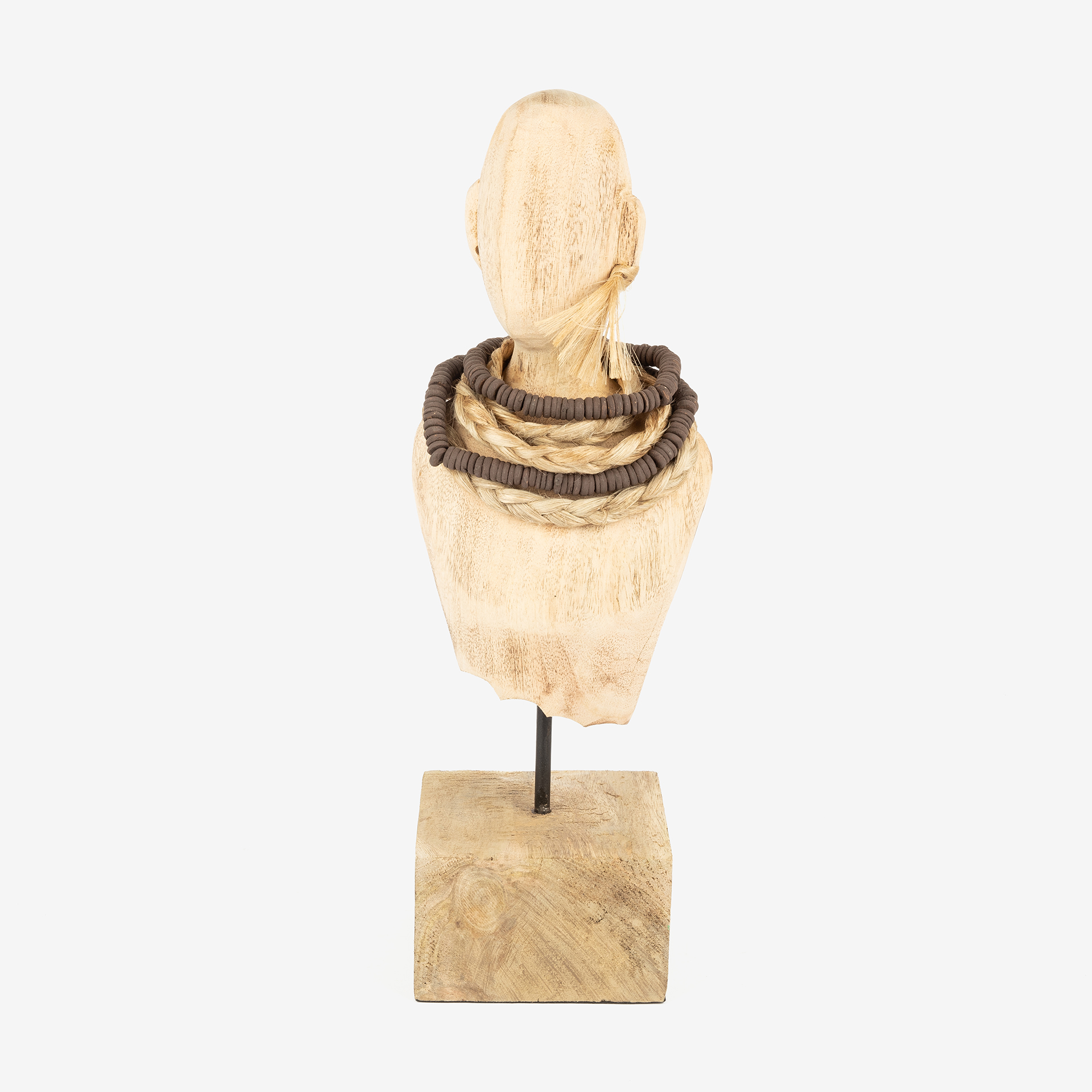 Figura decorativa de madera de mango busto Lady 44cm