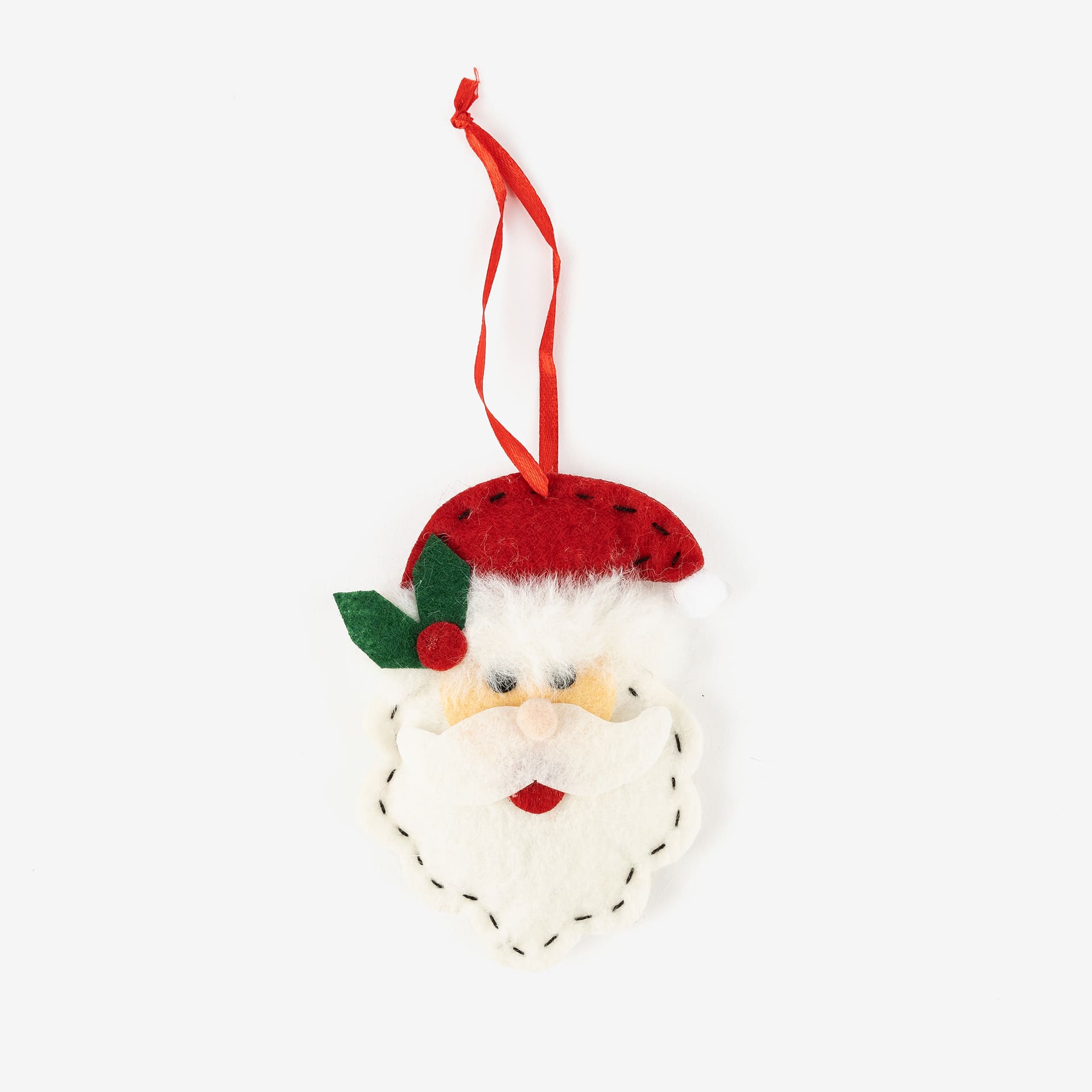 Adorno colgante de fieltro Papa Noel 9,5cm
