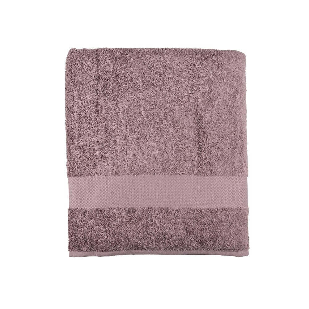 Toalla de ducha de algod&oacute;n berenjena Vic 70x140cm - 500 gr/m&sup2;