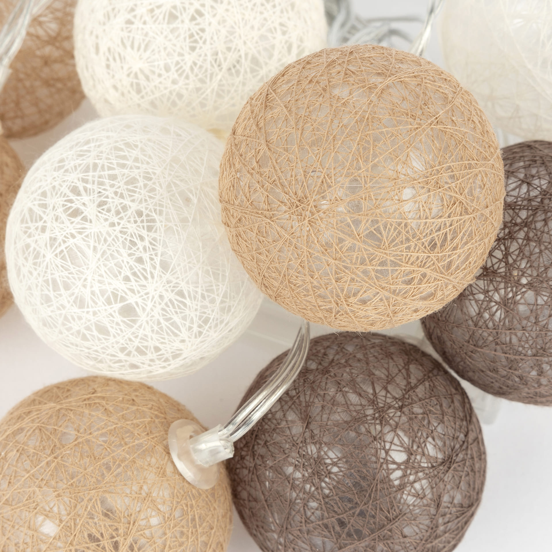 Guirnalda de rafia 10 luces Led oscura 4cm