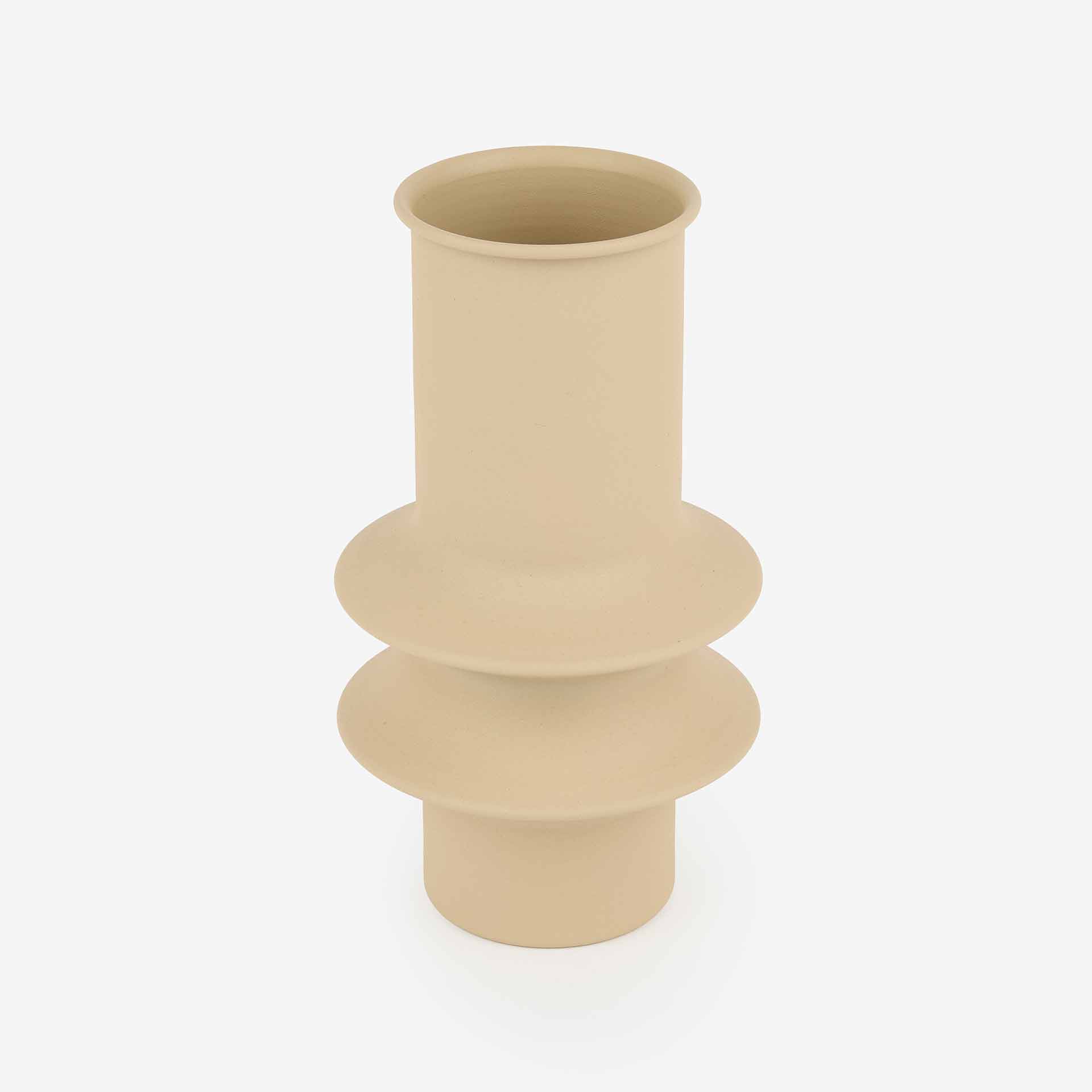 Jarron de zinc 14x14x24cm arena Zen