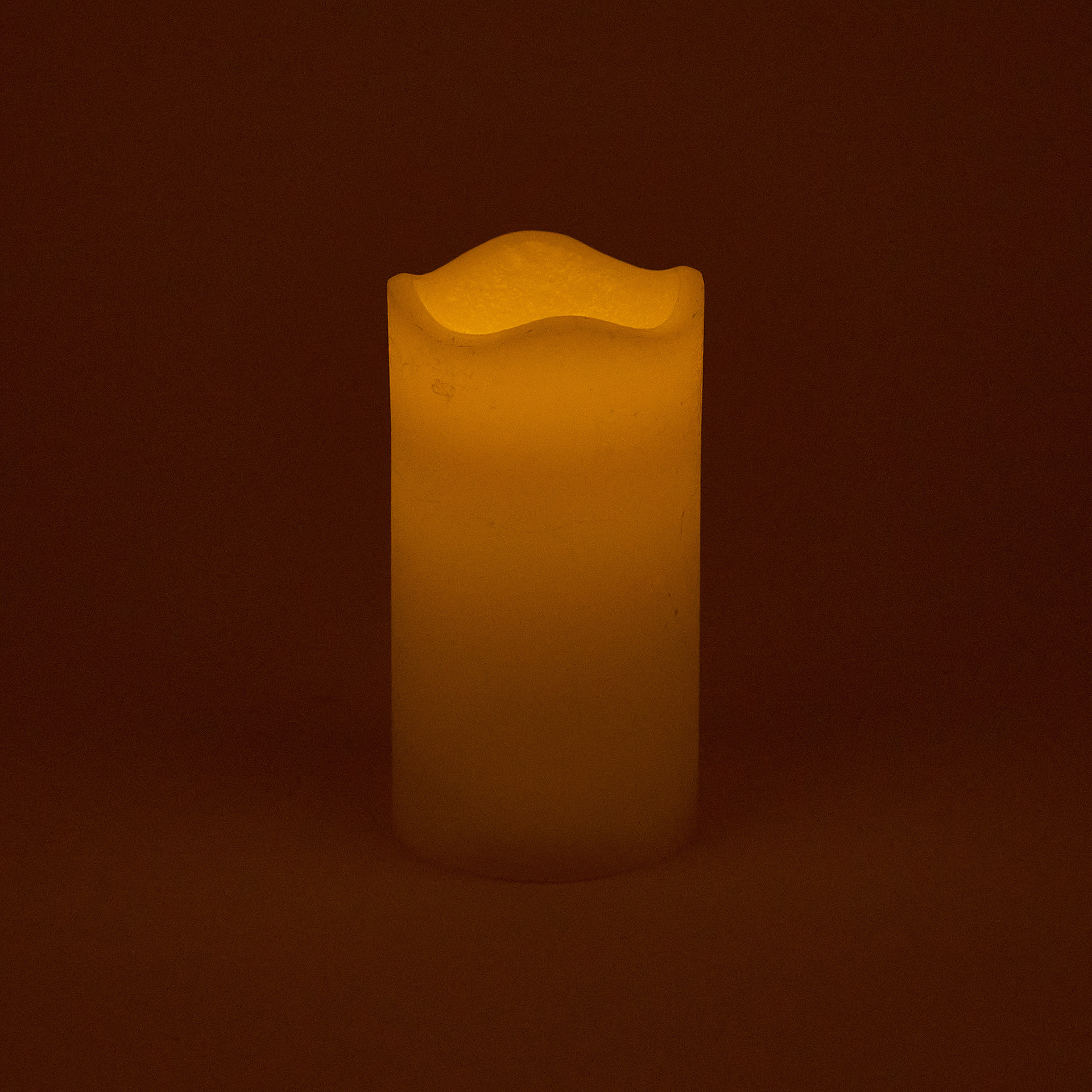 Vela LED con temporizador marfil Ø7x13cm