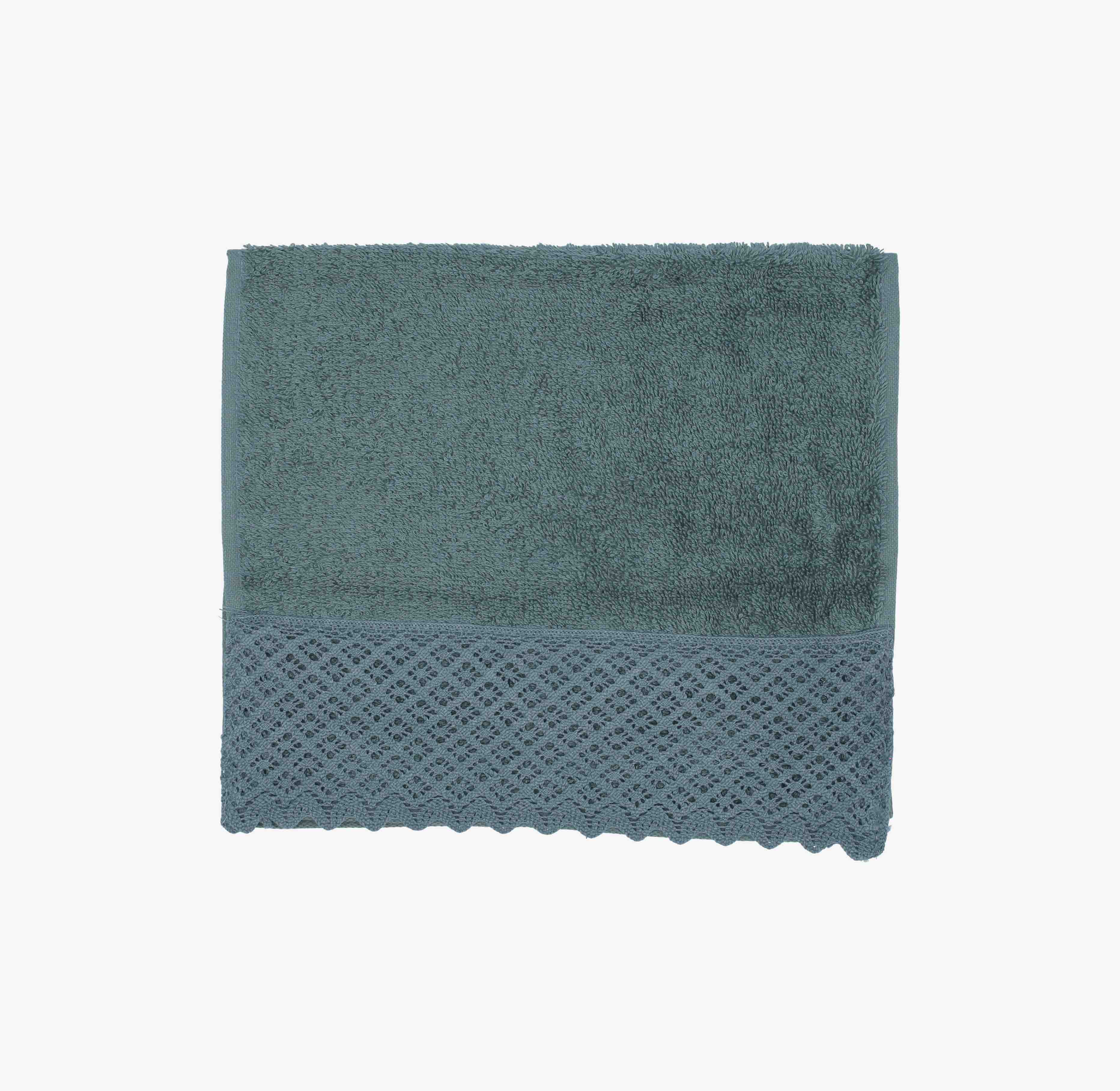 Toalla de tocador de algod&oacute;n 100% verde Nido 30x50cm - 500 g/m&sup2;