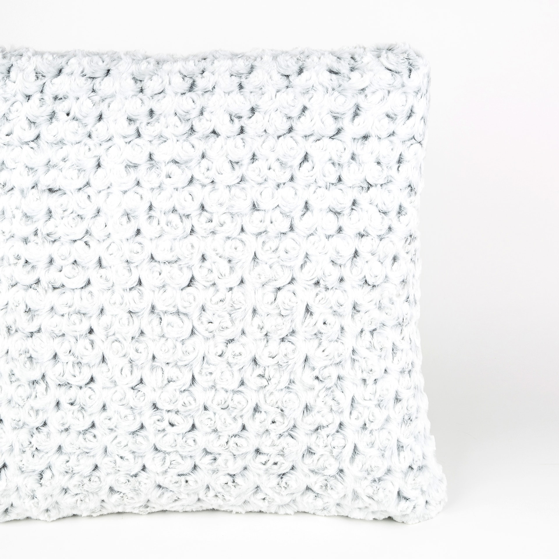 Cojin gris dise&ntilde;o rosa 45x45cm