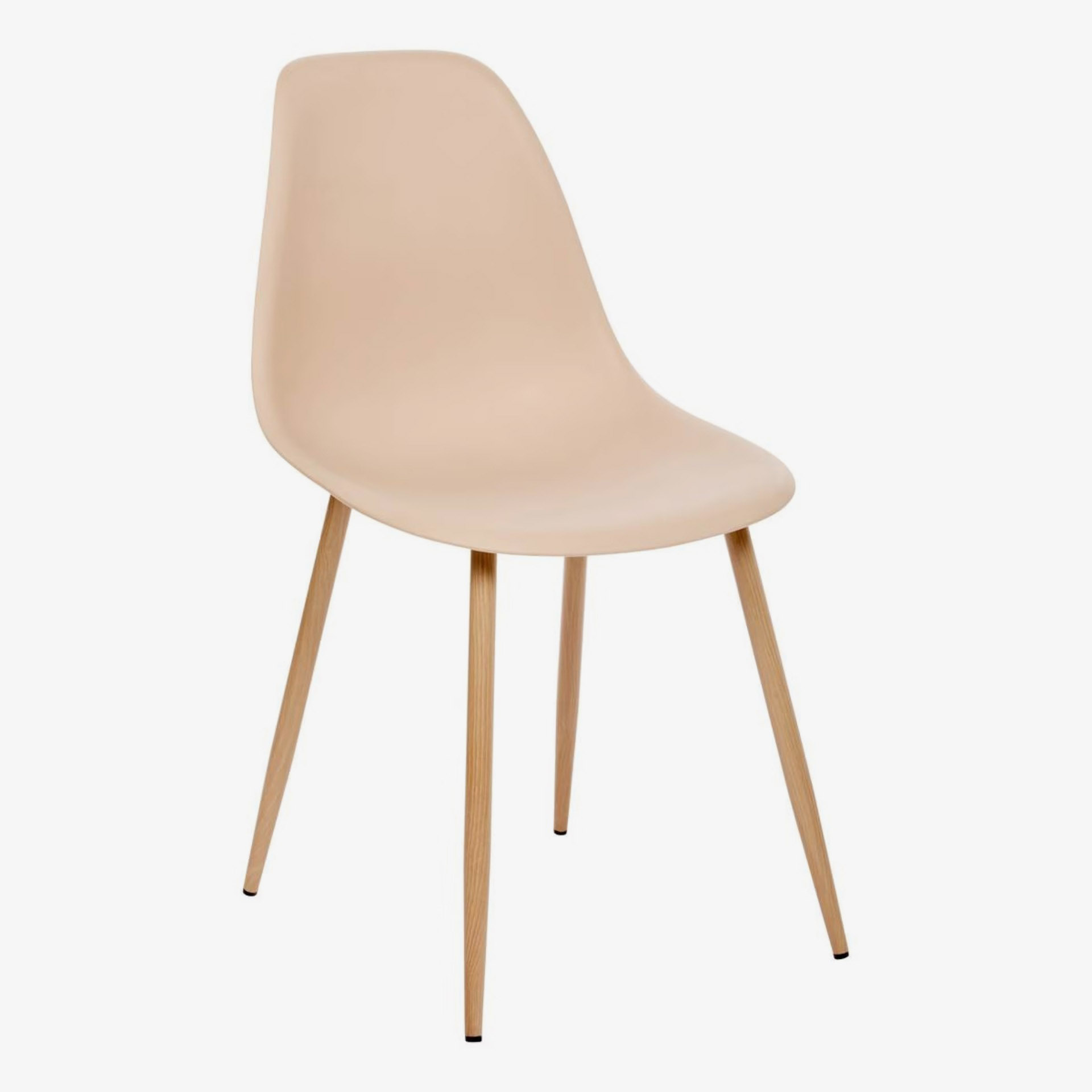 Silla de comedor de polipropileno beige Orel 