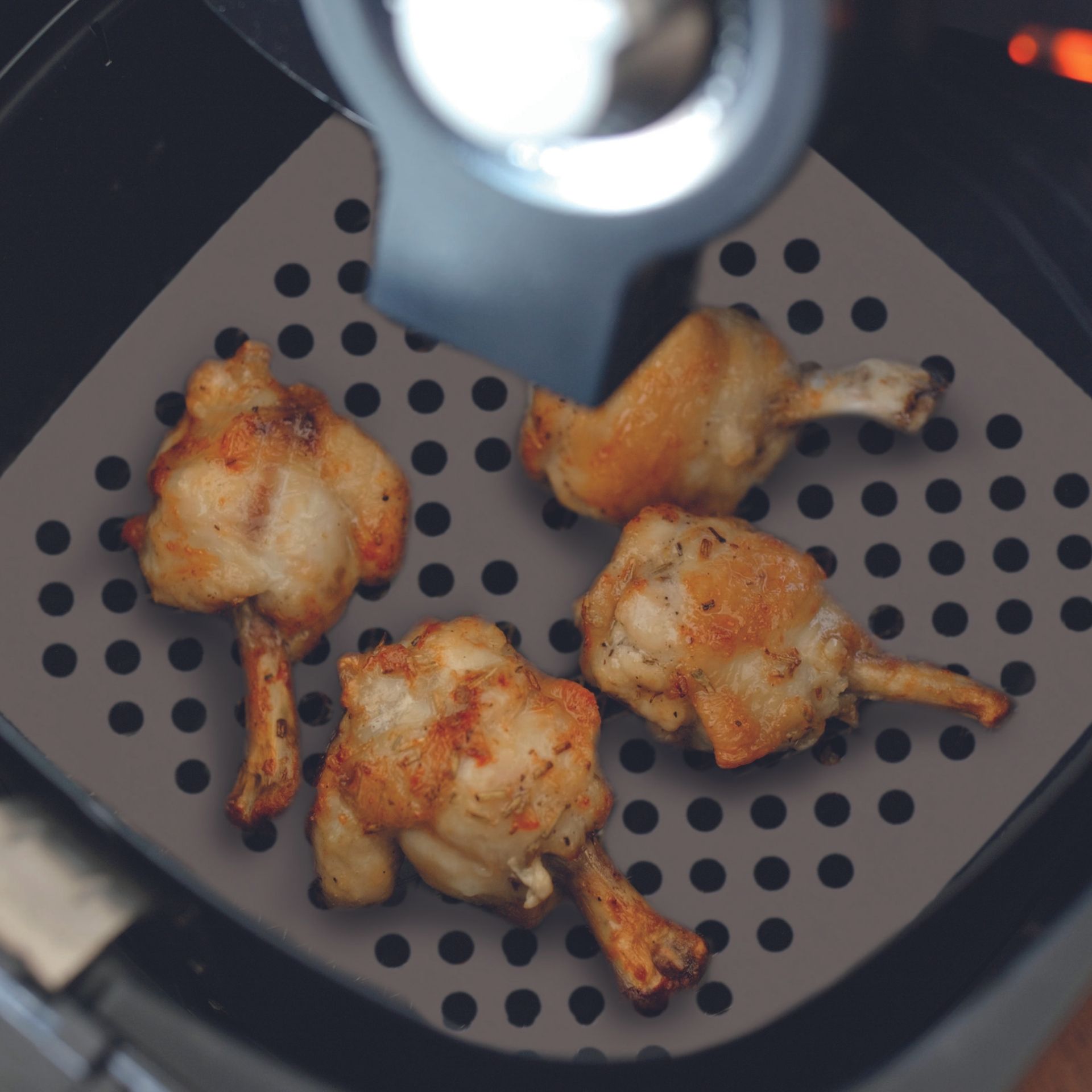 Almohadilla freidora de silicona gris 18x18cm