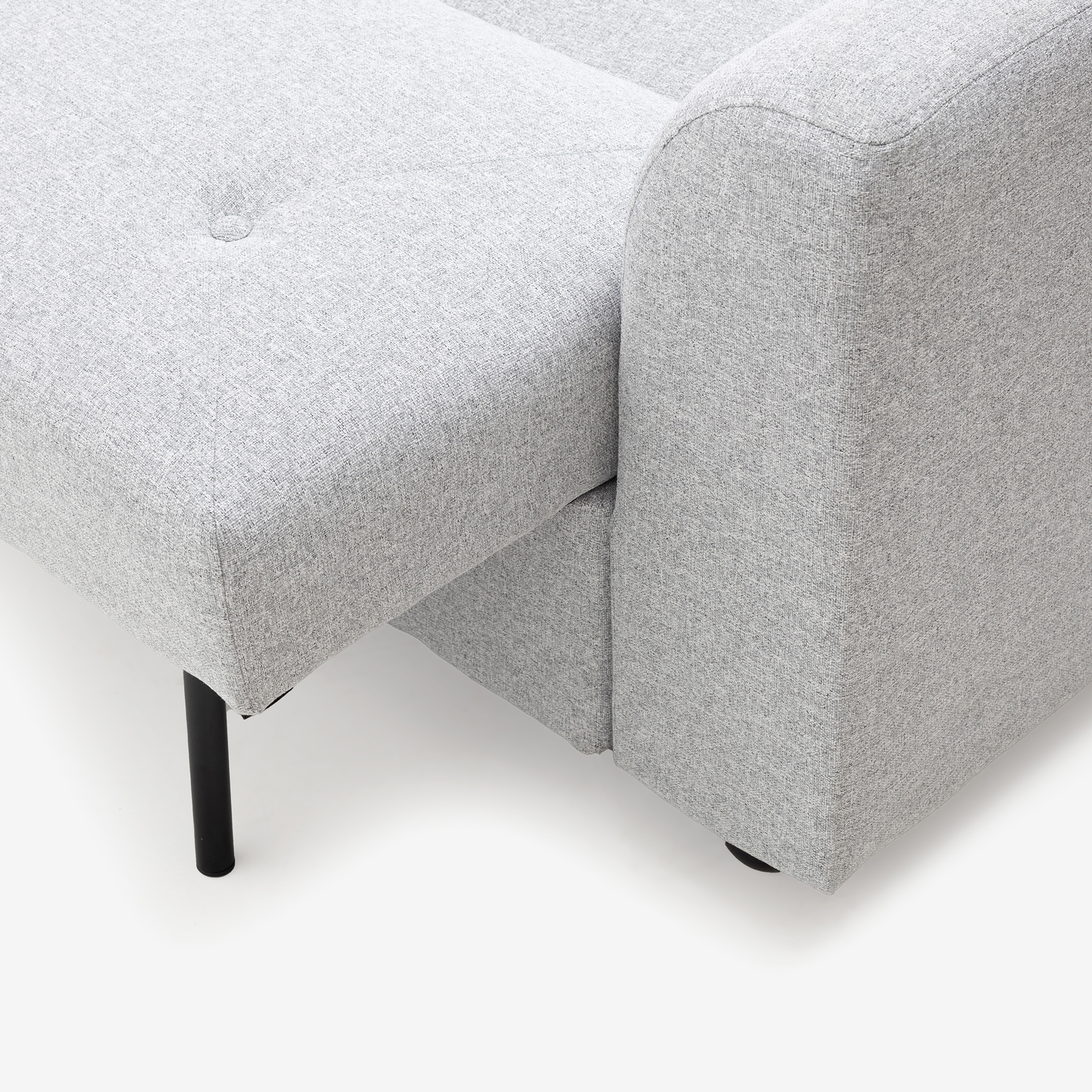 Sofá cama de 3 plazas gris Barita 216x85x85cm