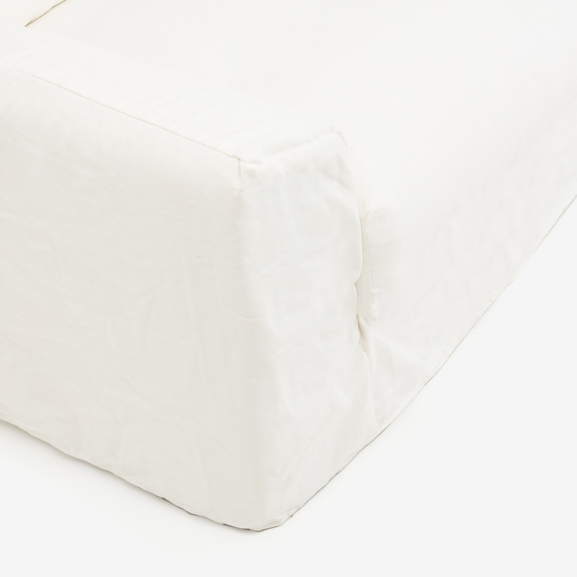 Sofá de 3 plazas de lino blanco Ibi 200x105x100cm Clau&Chloe