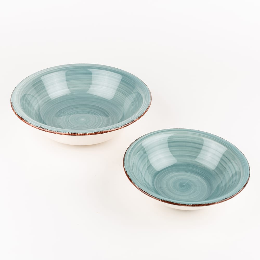 Bol azul de gres Vita &Oslash;18cm