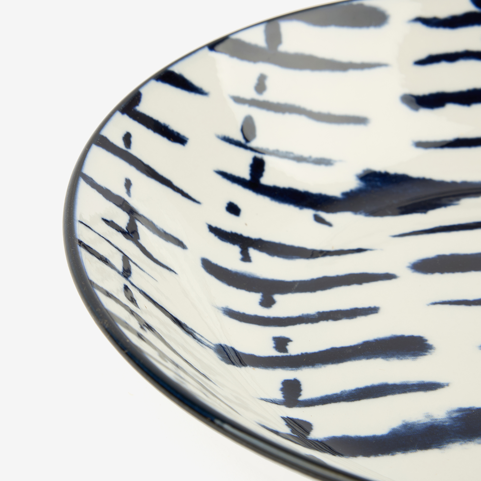 Vajilla de 18 piezas de porcelana azul Reine