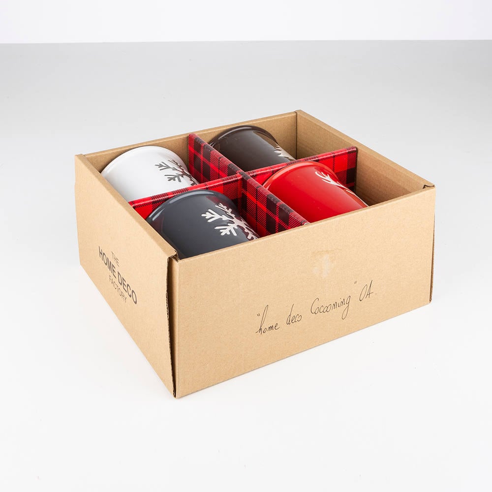 Set de 4 tazas de Navidad