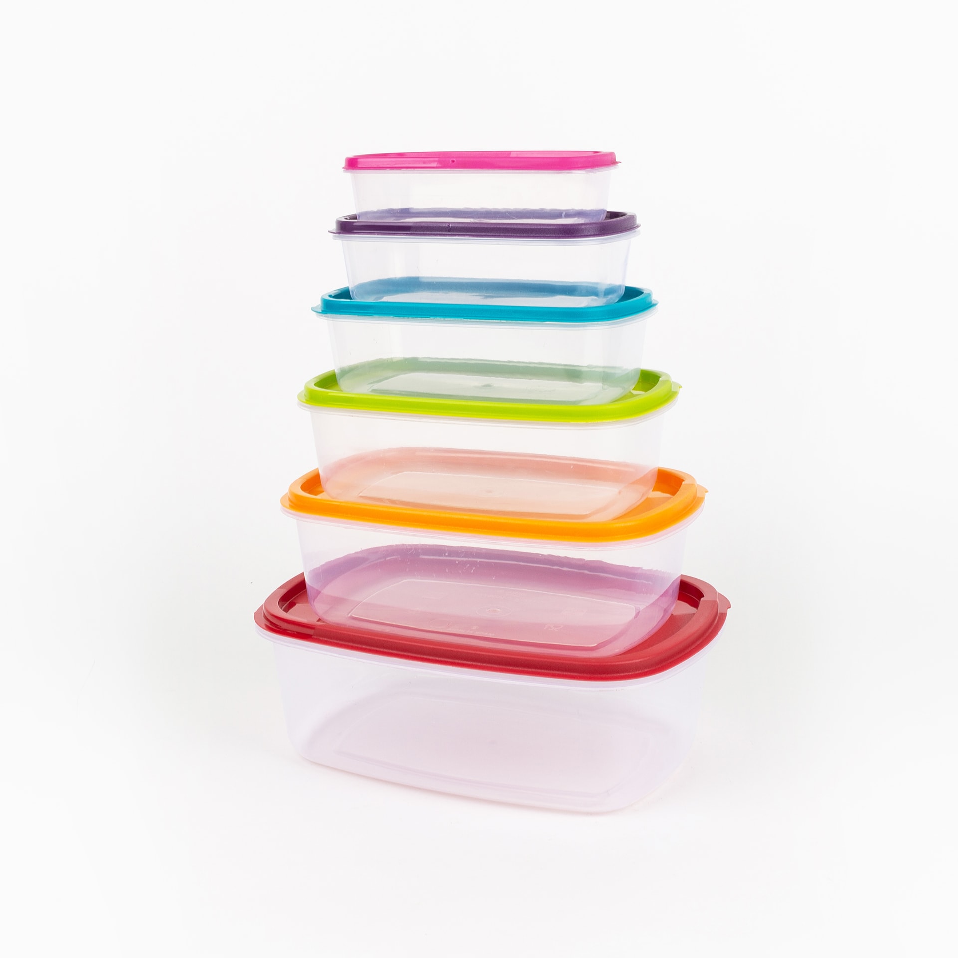 Set de 6 tápers de plástico 0,3-2,8L