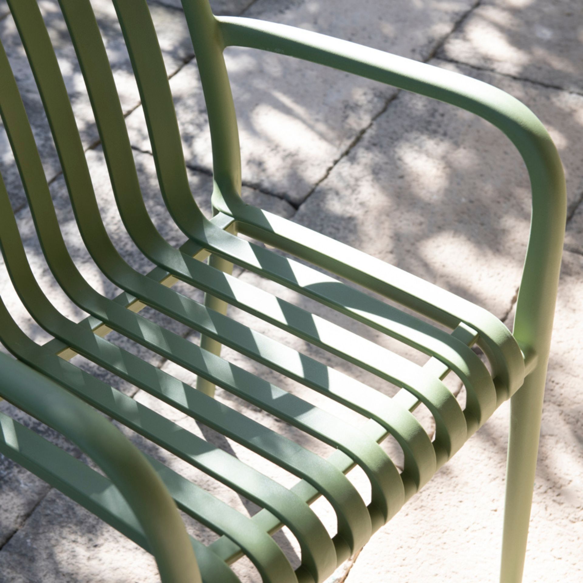 Silla de jardín verde Happel 55x81x57cm