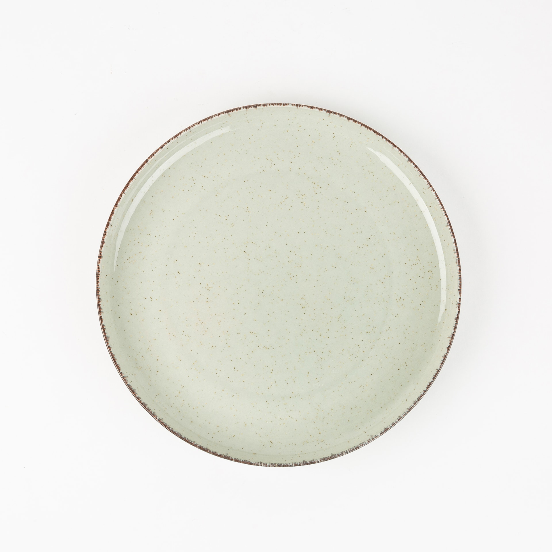 Vajilla de 12 piezas de porcelana verde Olite