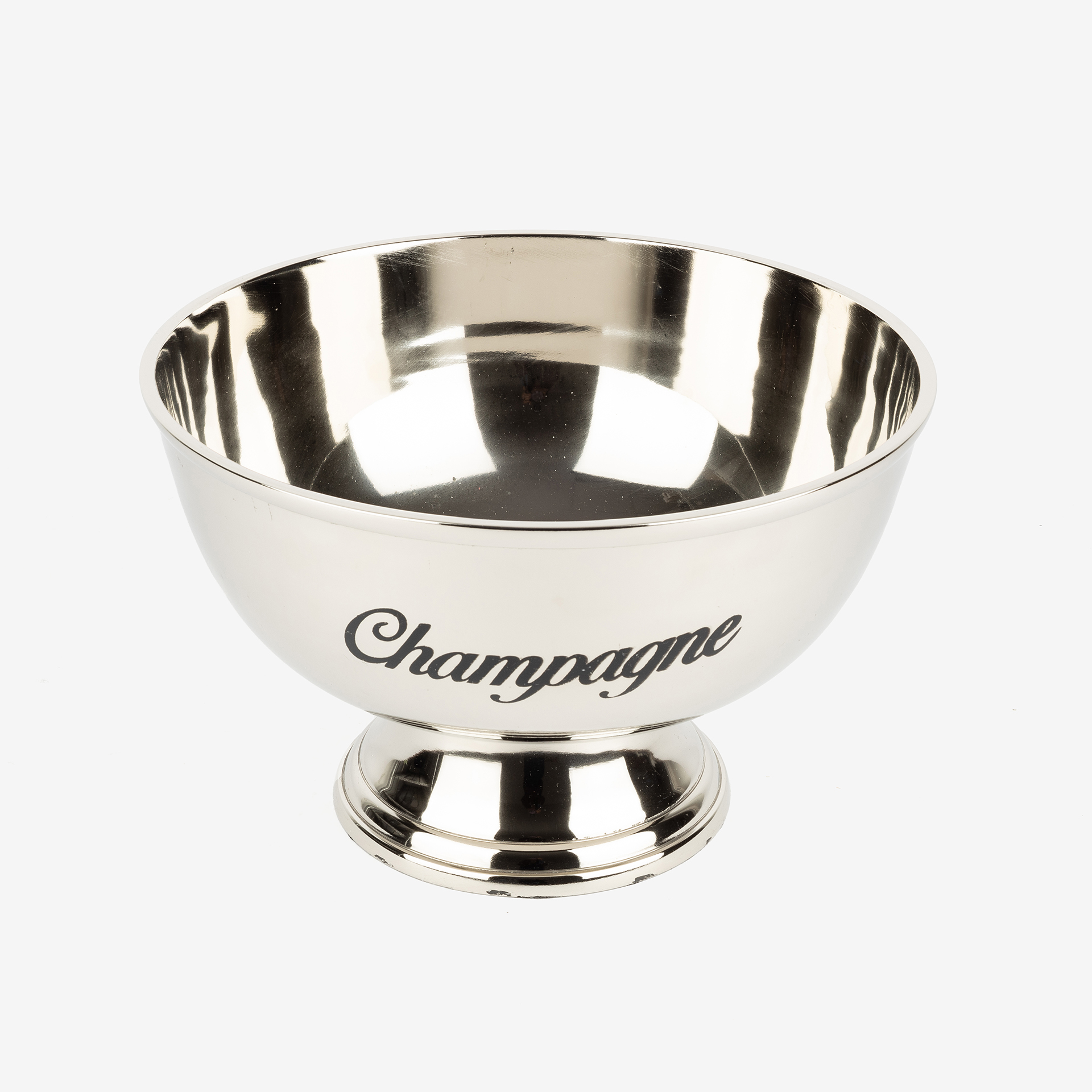 Cubitera de aluminio plateado con pie &Oslash;31,5x20cm