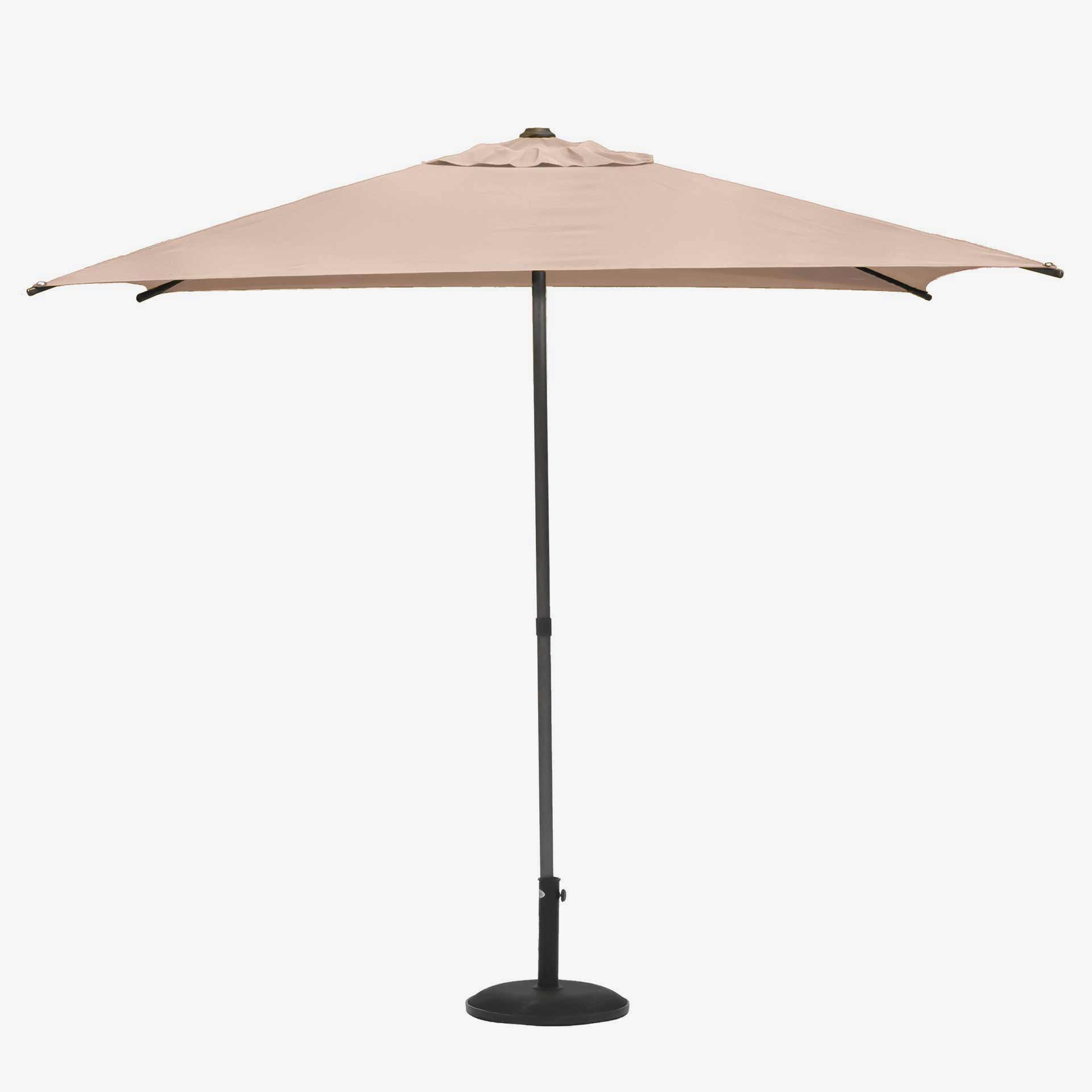 Parasol cuadrado inclinable de acero beige Sorya 242x242x229cm