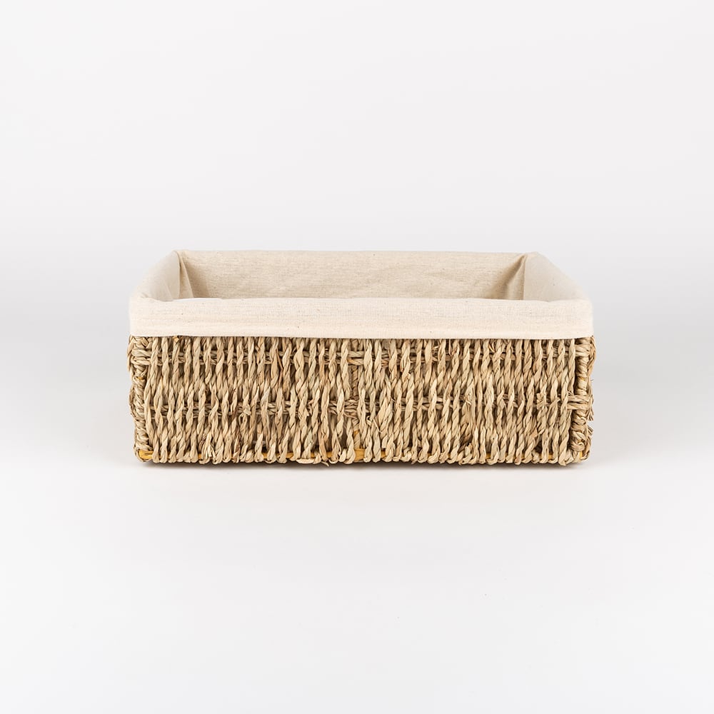 Cesta de fibra beige Seagrass