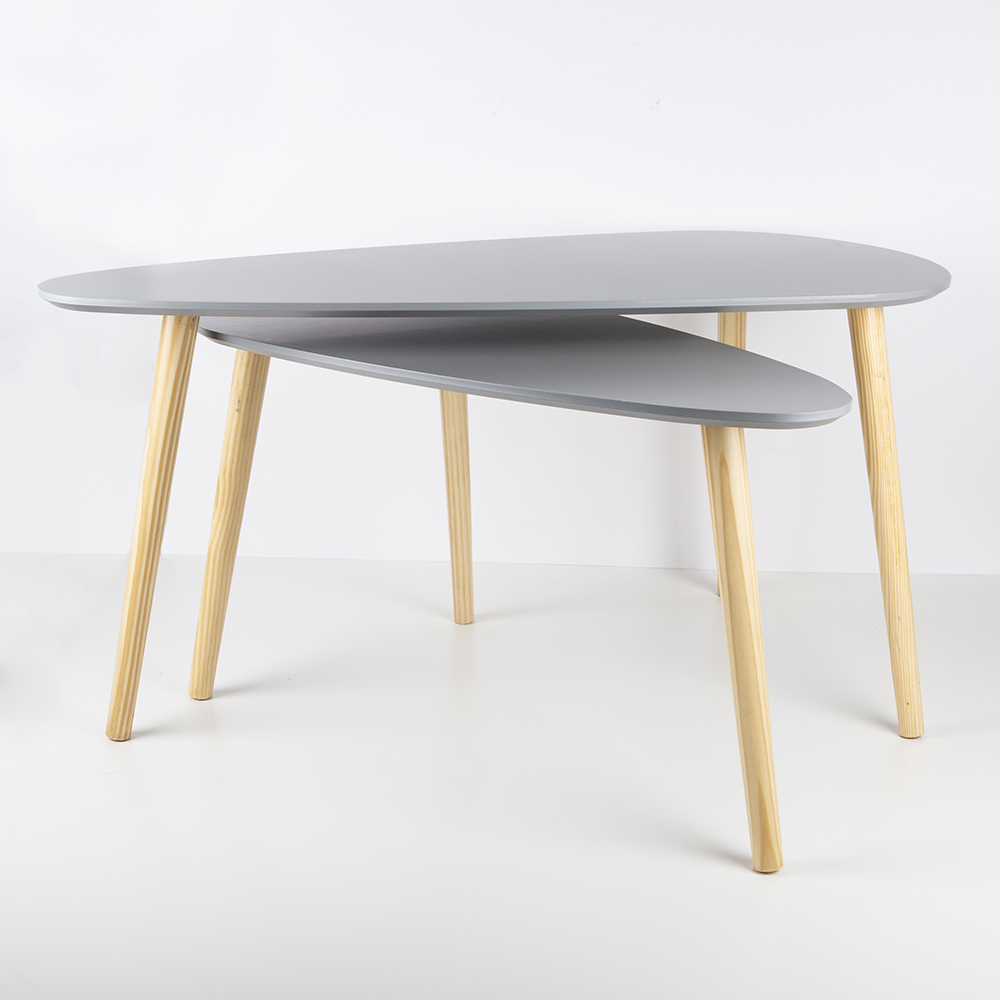 Mesa auxiliar de madera gris Sevilla 90x46x46cm