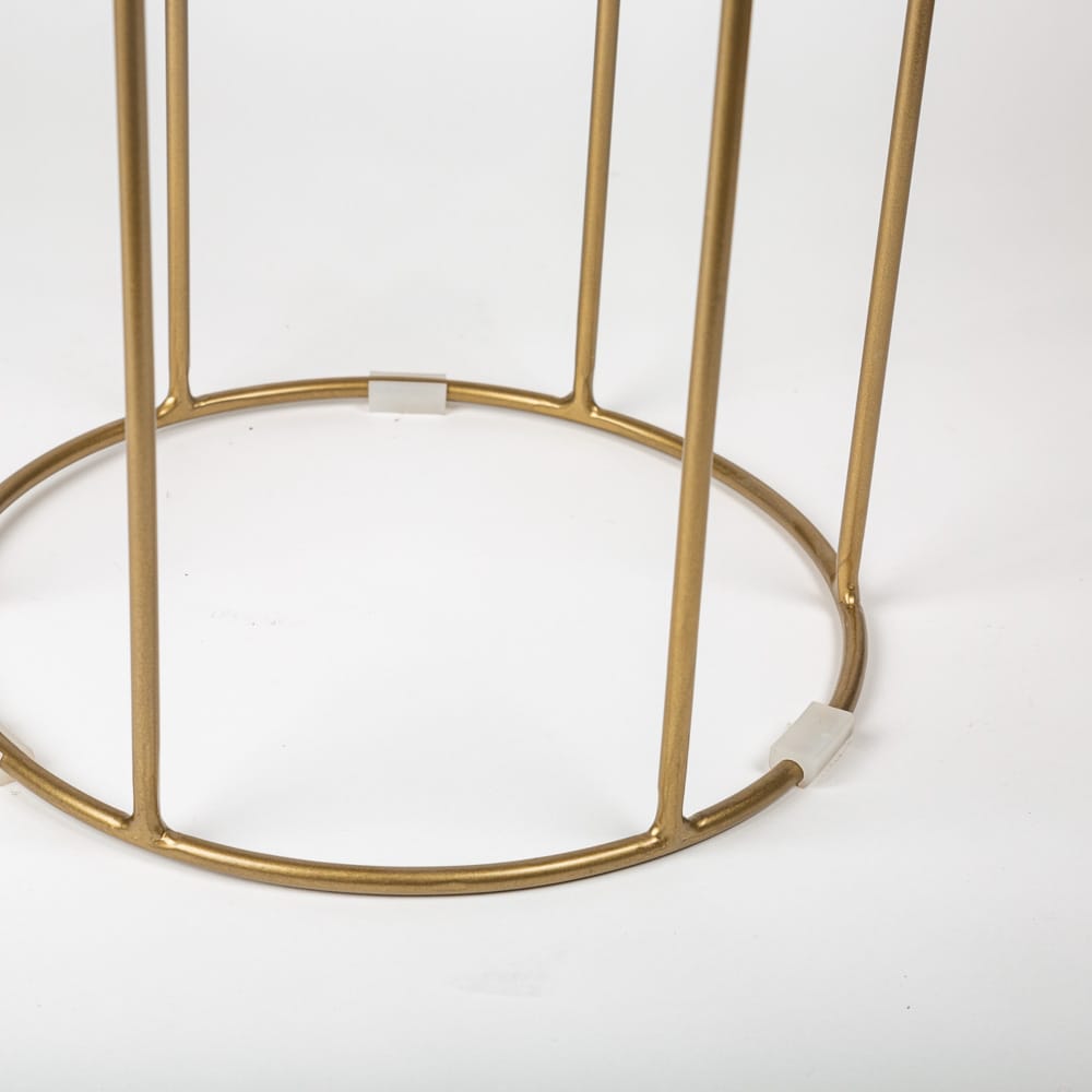 Mesa auxiliar de m&aacute;rmol Delhi &Oslash;40x45cm Clau&Chloe