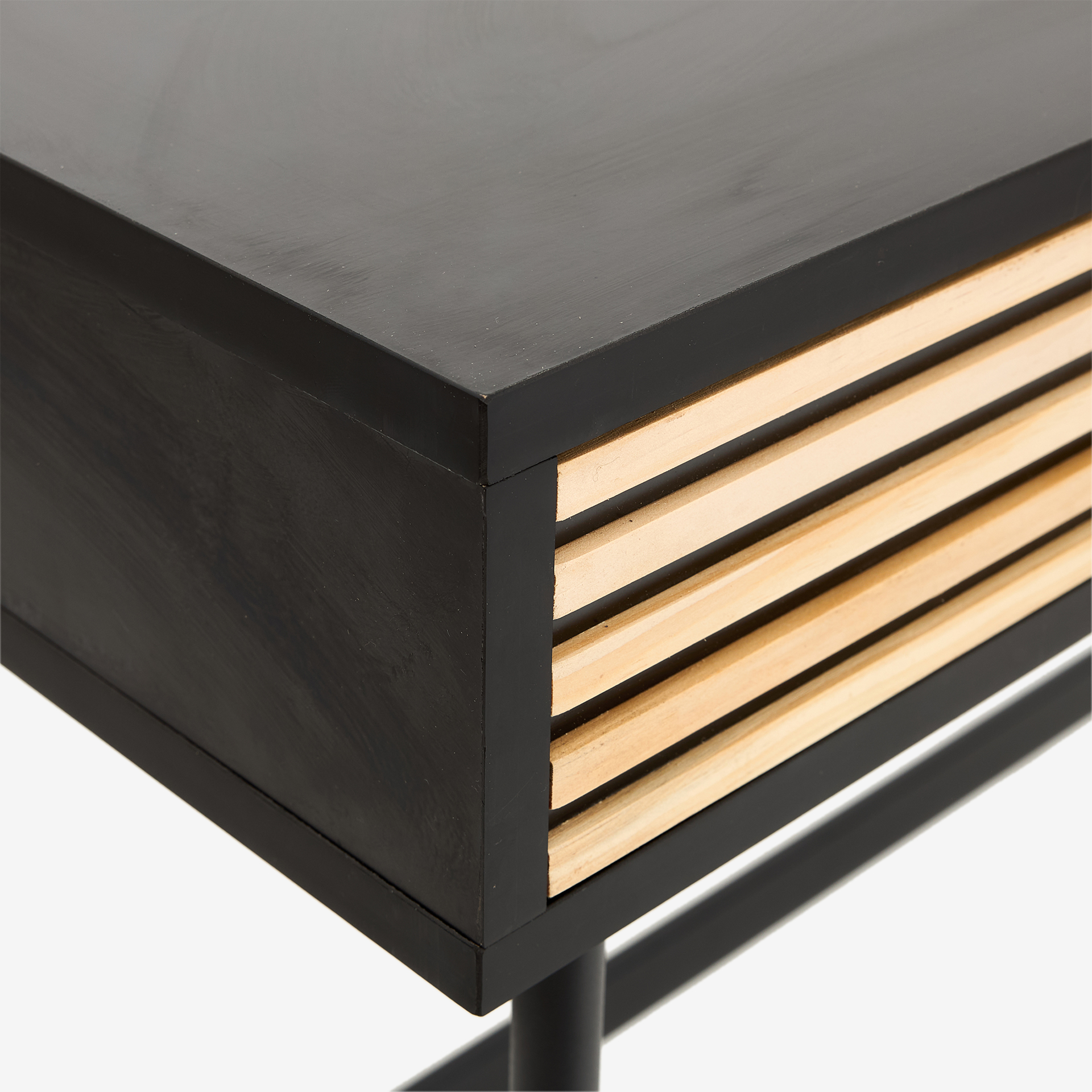 Escritorio de madera MDF y metal Bika 100x40x80cm