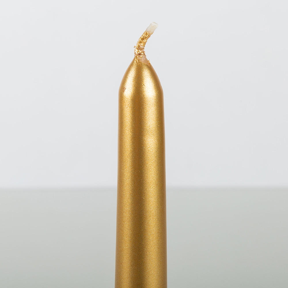 Set de 2 velas candelabro oro 25cm