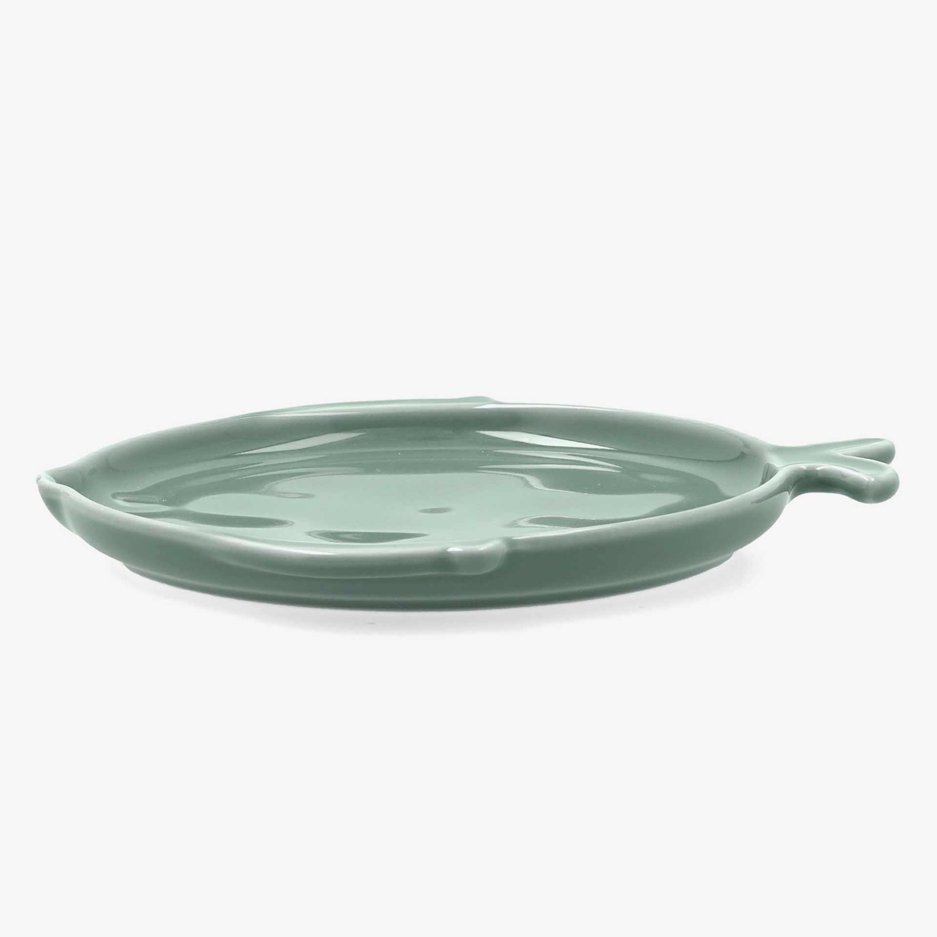 Plato pez de porcelana verde Aura Stela 18x18x2cm