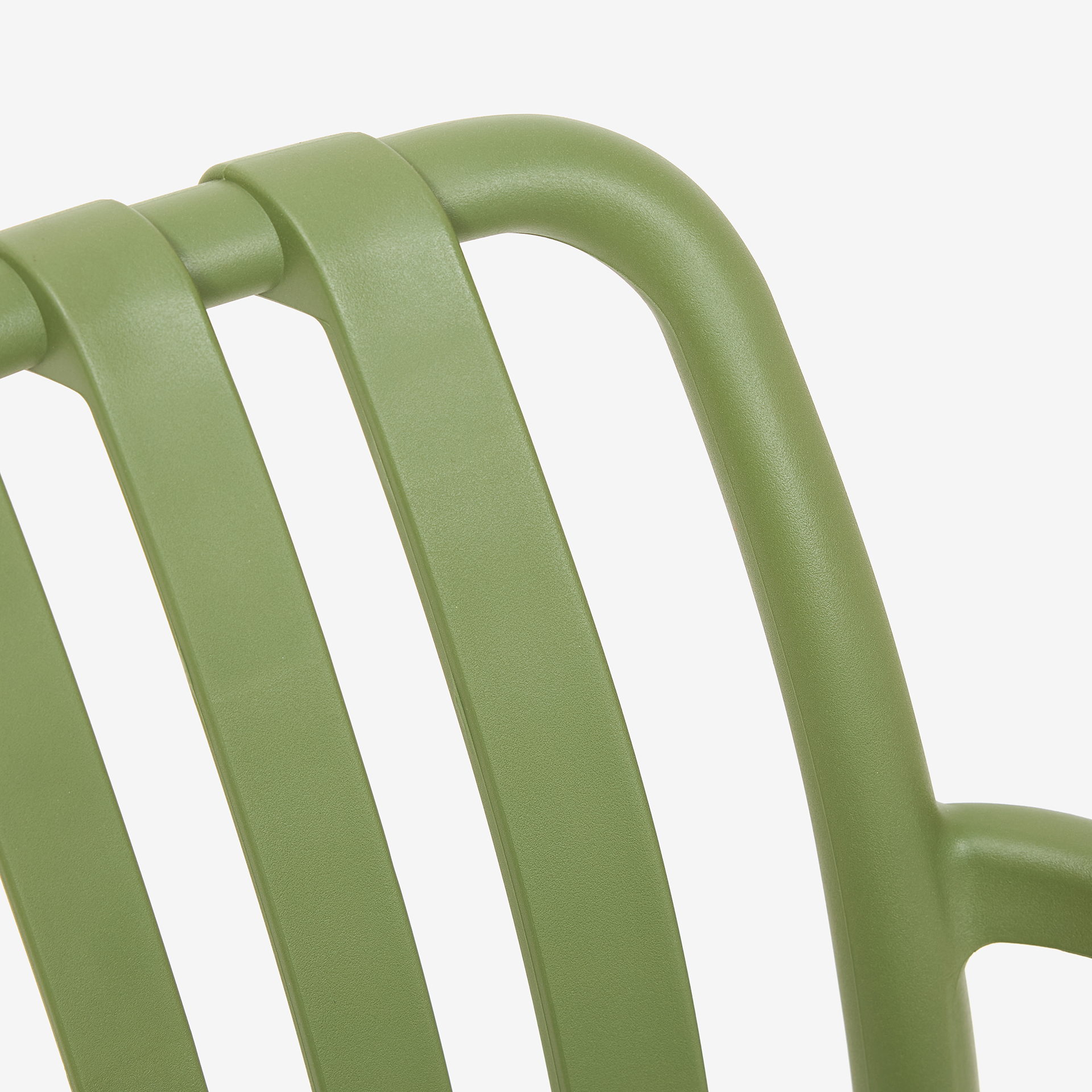 Silla de jard&iacute;n apilable de polipropileno verde Happel 59x55x81cm