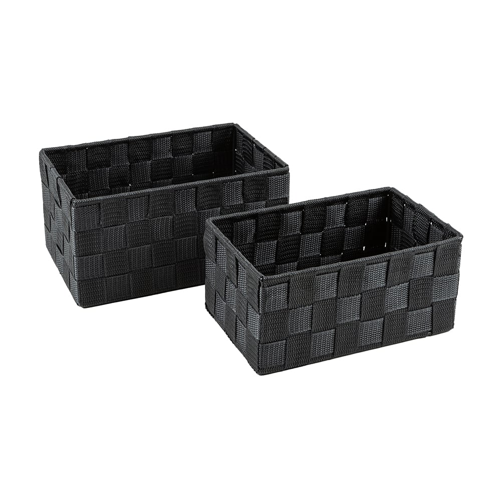 Set de 2 contenedores trenzados 15x23x11cm