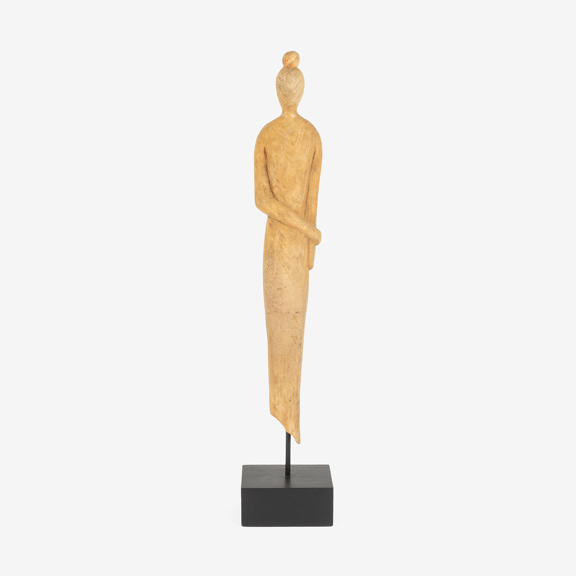 Figura decorativa de madera de mango Lady 71cm