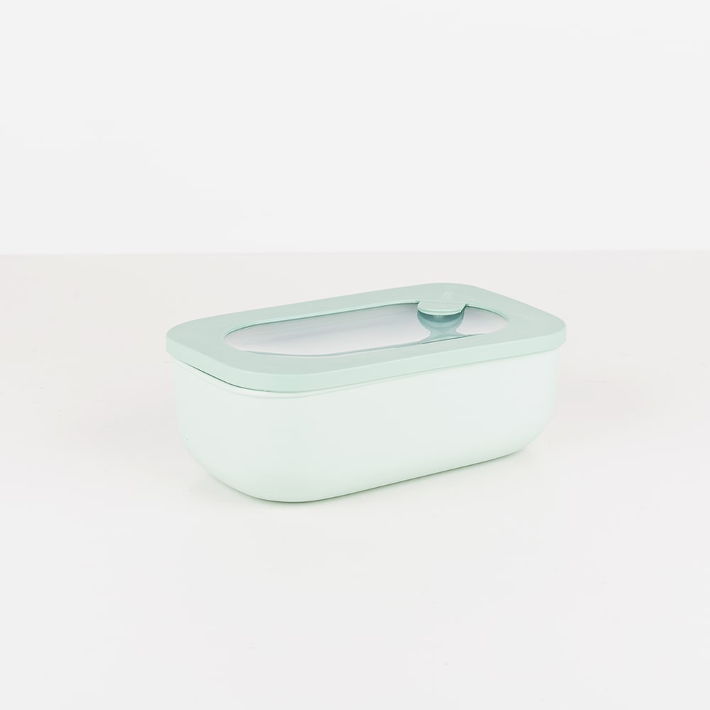 Táper hermético pequeño con tapa traslúcida color verde - Guzzini