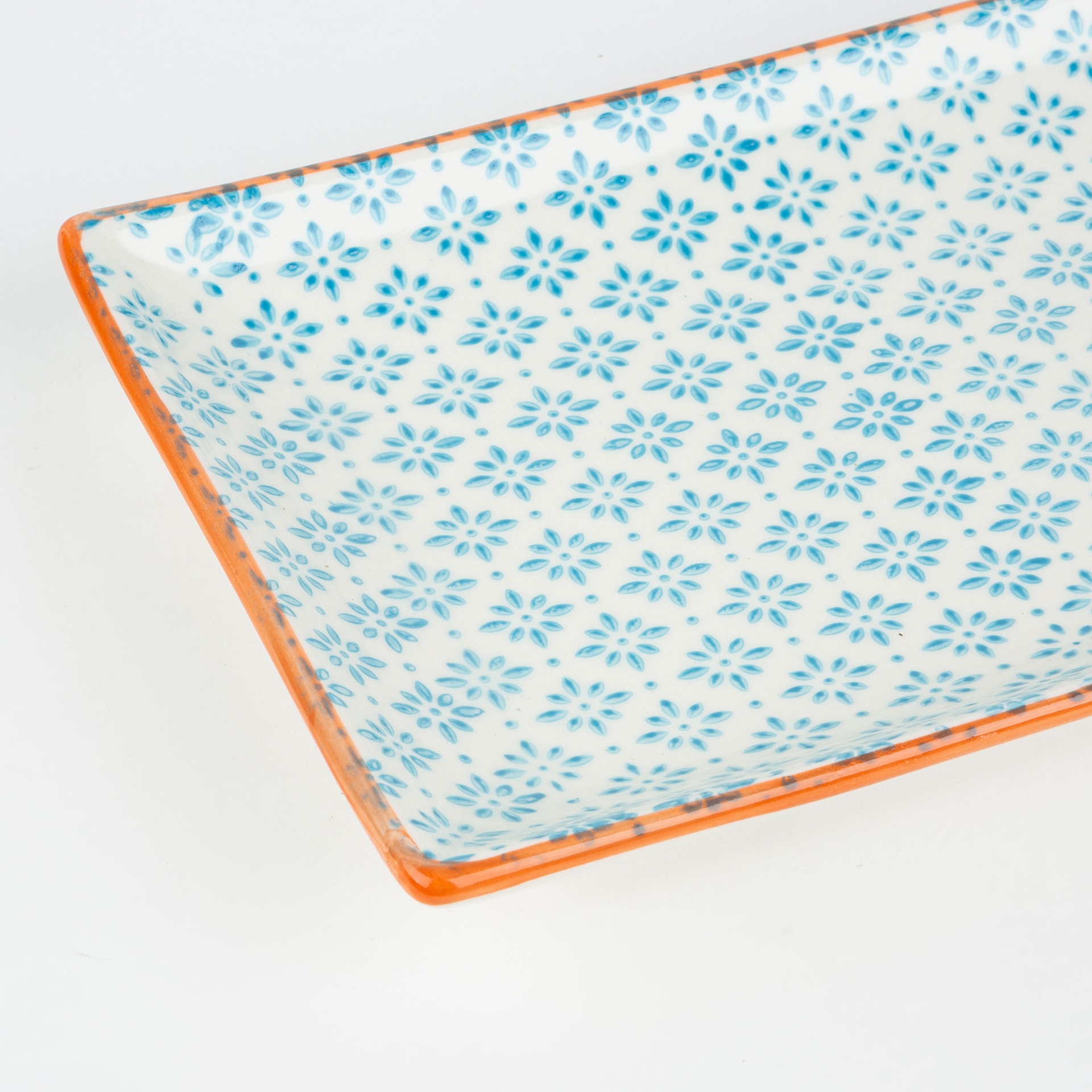 Fuente de porcelana azul Gita 25x13cm